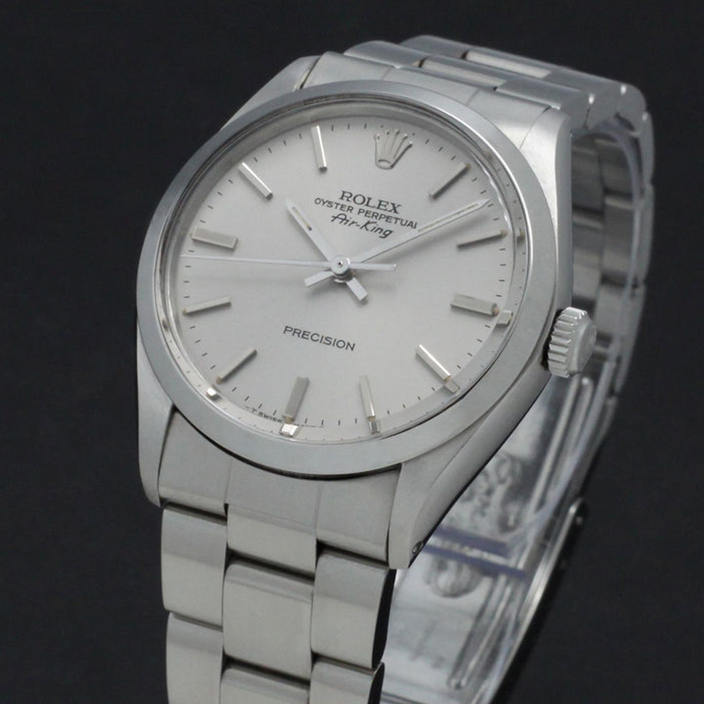 Rolex Air-King 5500 (1983) - Grey dial 34 mm Steel case (6/6)