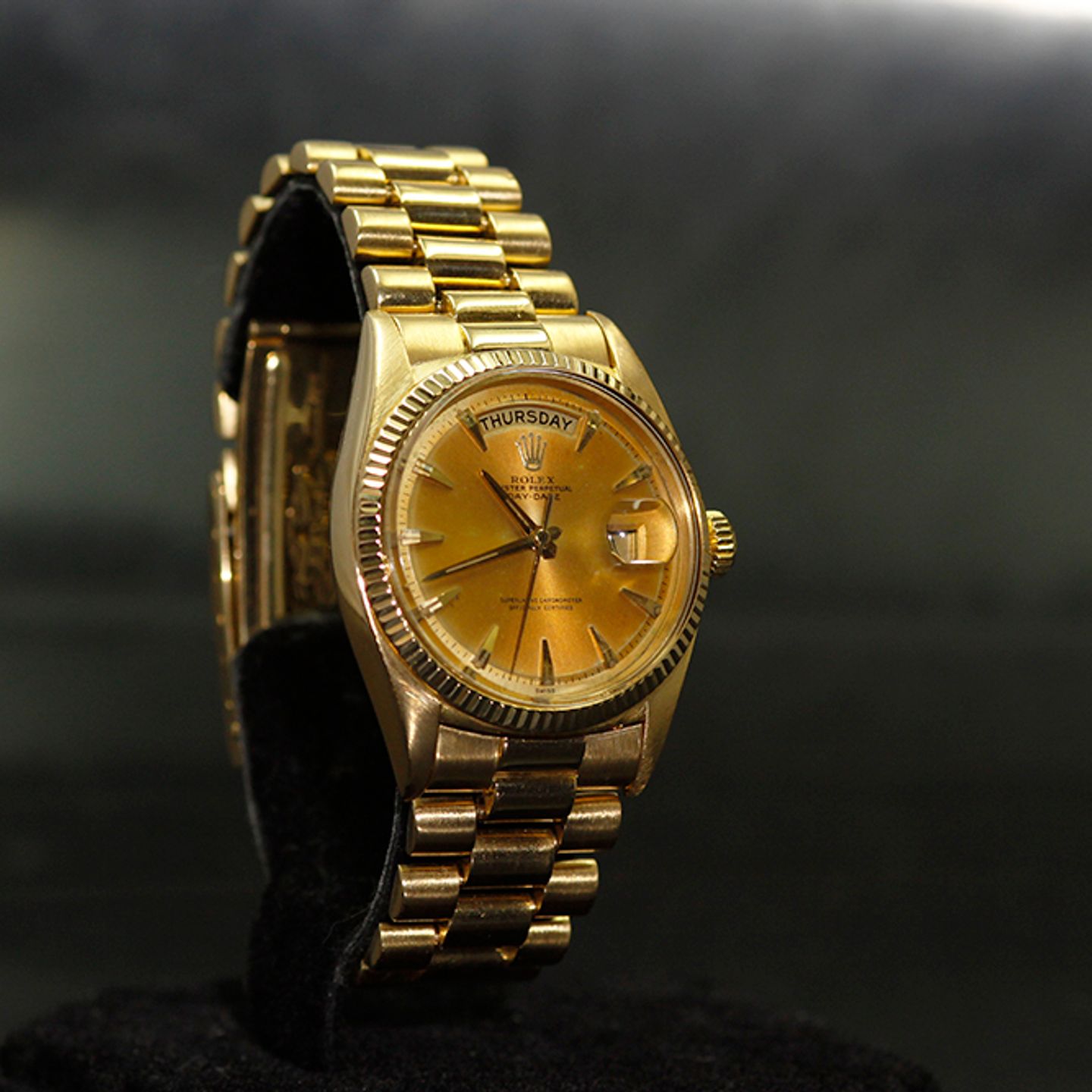 Rolex Day-Date 1803 (1962) - Orange dial 36 mm Yellow Gold case (1/5)