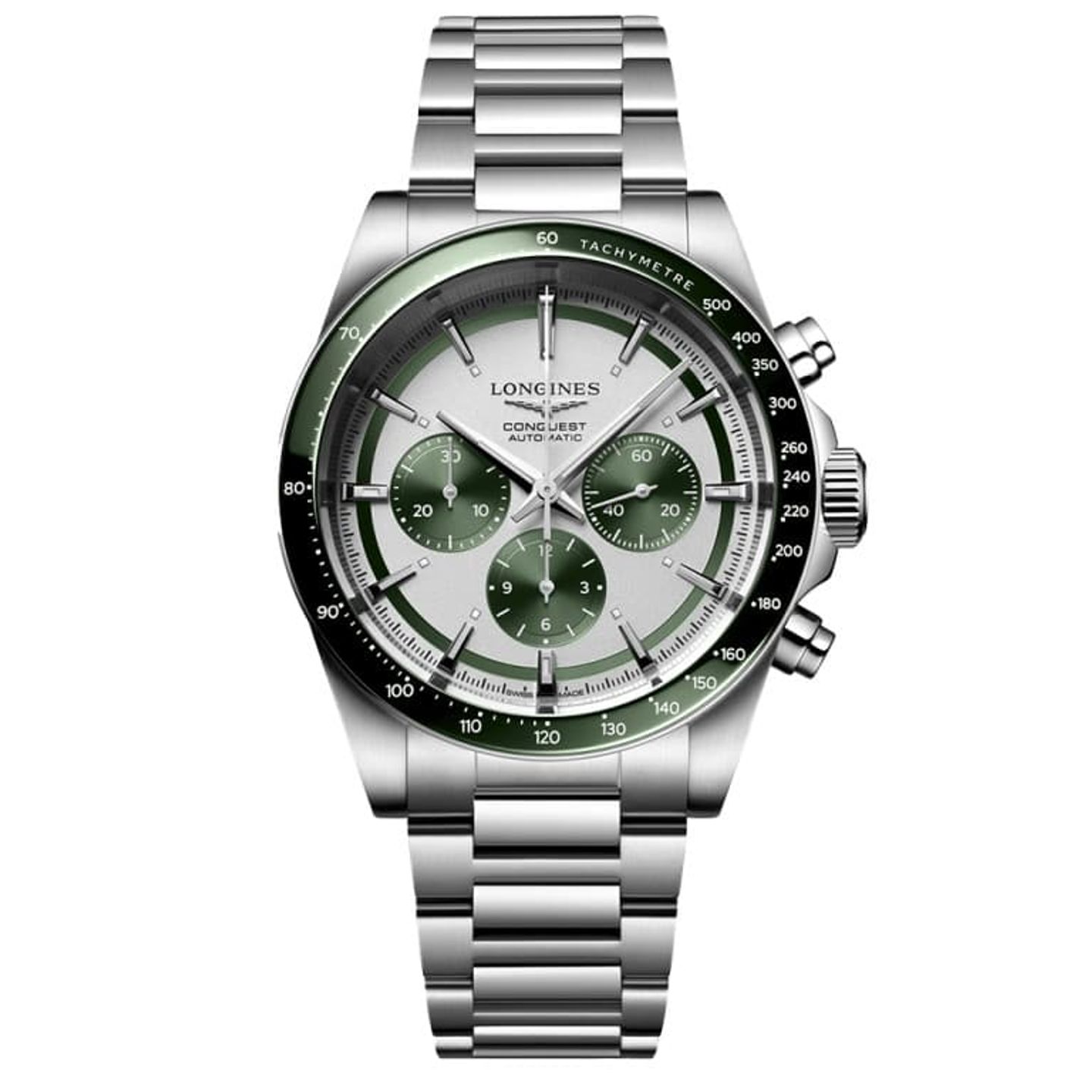 Longines Conquest L3.835.4.02.6 (2024) - Groen wijzerplaat 42mm Staal (1/1)