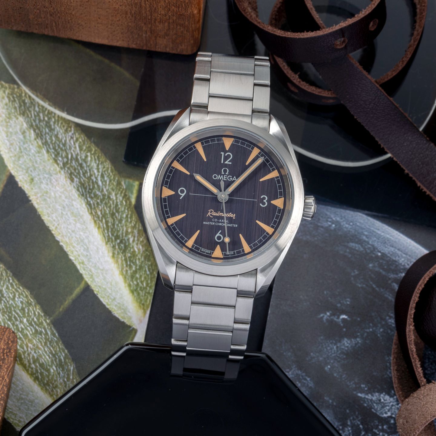 Omega Seamaster Railmaster 220.10.40.20.01.001 (Onbekend (willekeurig serienummer)) - Grijs wijzerplaat 40mm Staal (1/8)