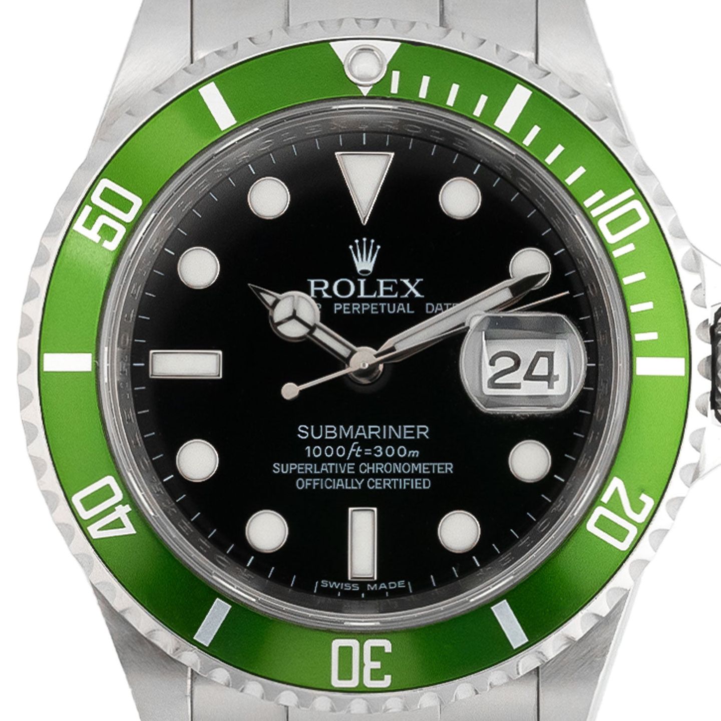 Rolex Submariner Date 16610LV (2008) - Zwart wijzerplaat 40mm Staal (2/5)