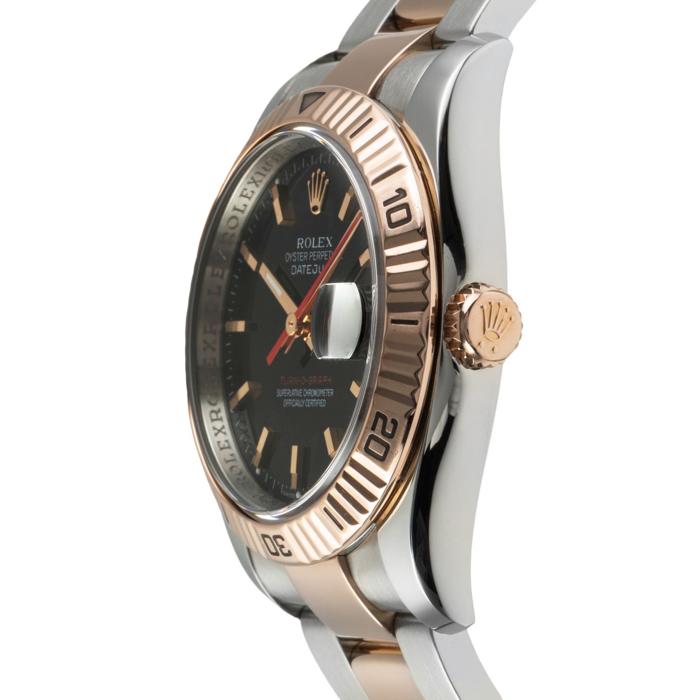 Rolex Datejust Turn-O-Graph 116261 (Onbekend (willekeurig serienummer)) - Zwart wijzerplaat 36mm Goud/Staal (6/8)