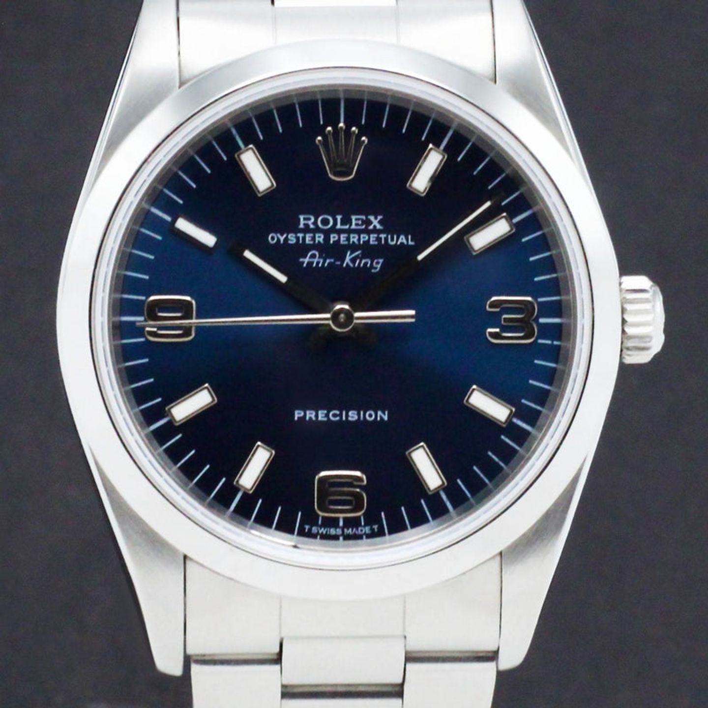 Rolex Air-King 14000 (1997) - Blue dial 34 mm Steel case (1/7)