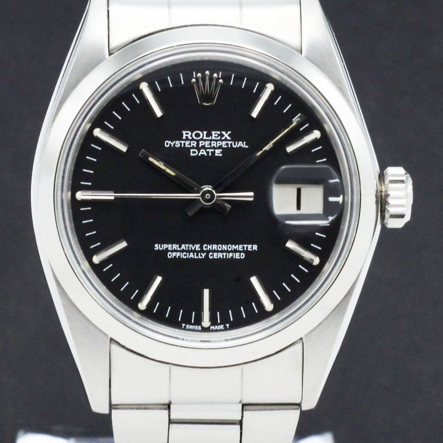 Rolex Oyster Perpetual Date 1500 (1969) - Black dial 34 mm Steel case (1/7)