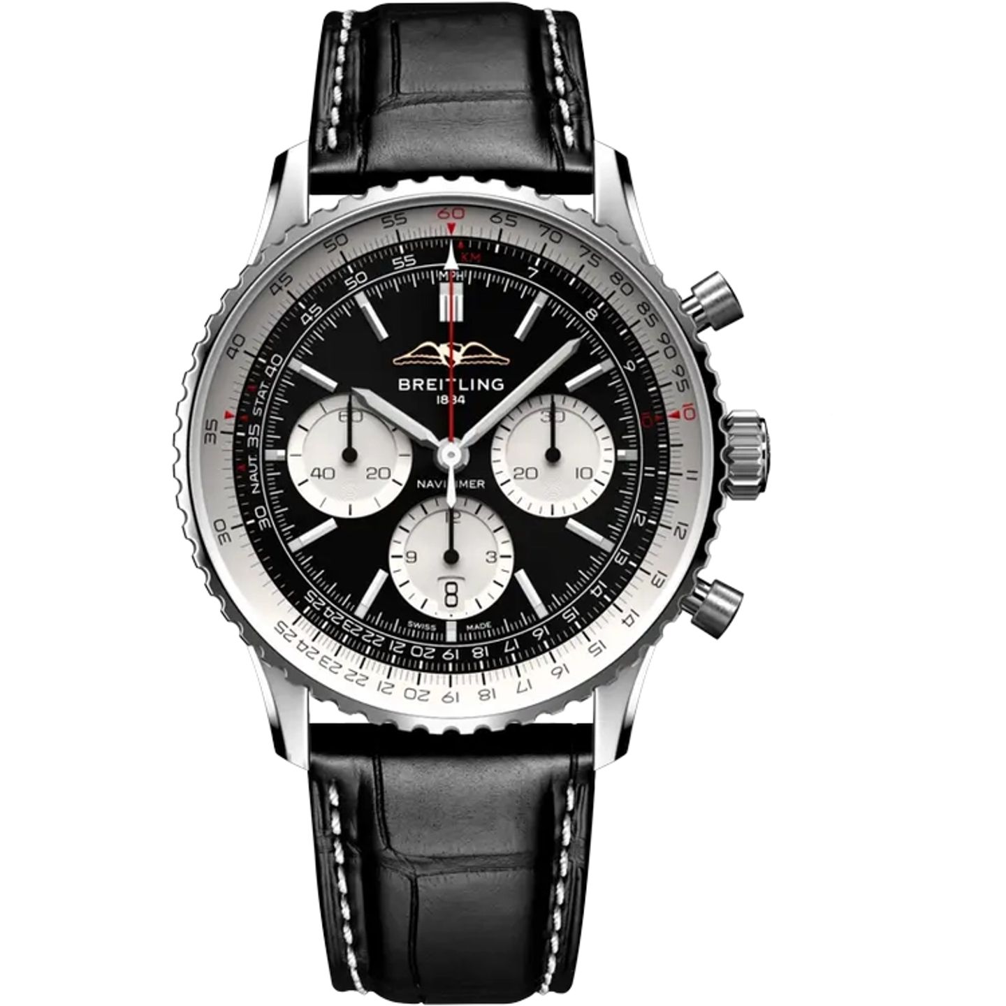 Breitling Navitimer 1 B01 Chronograph AB0138211B1P1 (2022) - Zwart wijzerplaat 43mm Staal (1/1)