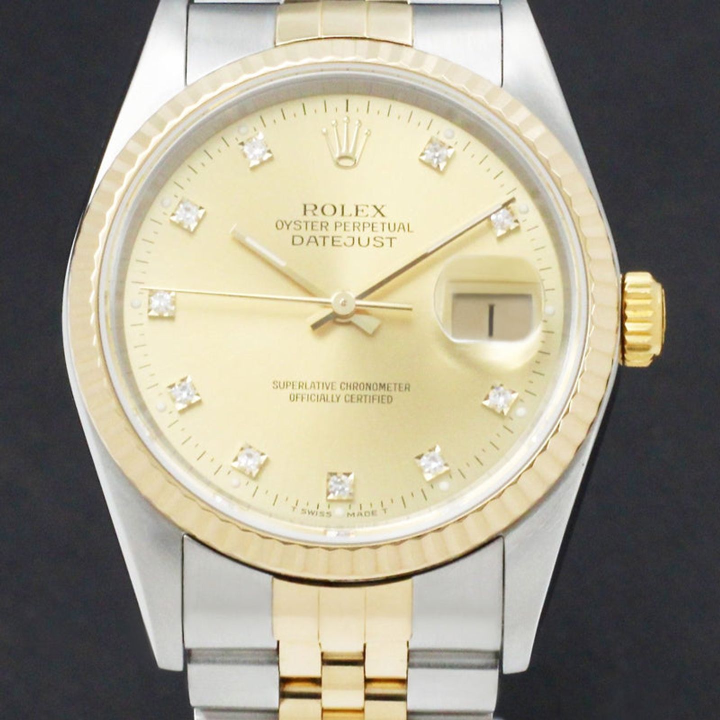 Rolex Datejust 36 16233 (1991) - Goud wijzerplaat 36mm Goud/Staal (1/7)