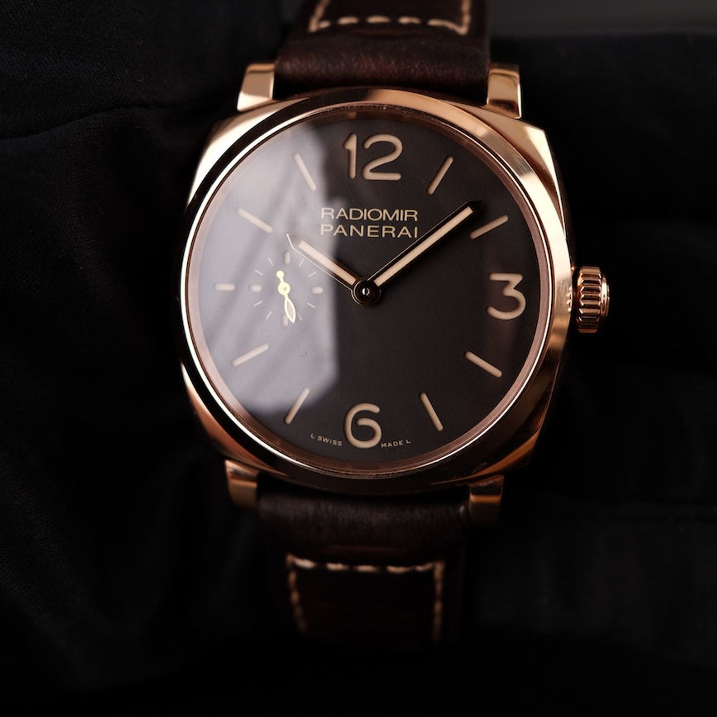 Panerai Radiomir 1940 PAM00513 (2020) - Bruin wijzerplaat 42mm Roodgoud (1/8)