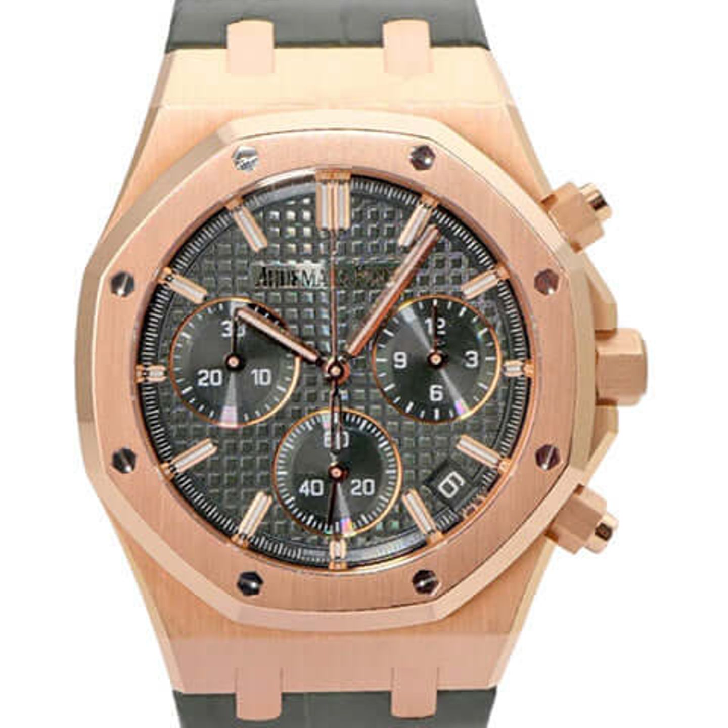 Audemars Piguet Royal Oak Chronograph 26240OR.OO.D404CR.02 (2024) - Groen wijzerplaat 41mm Roségoud (1/8)