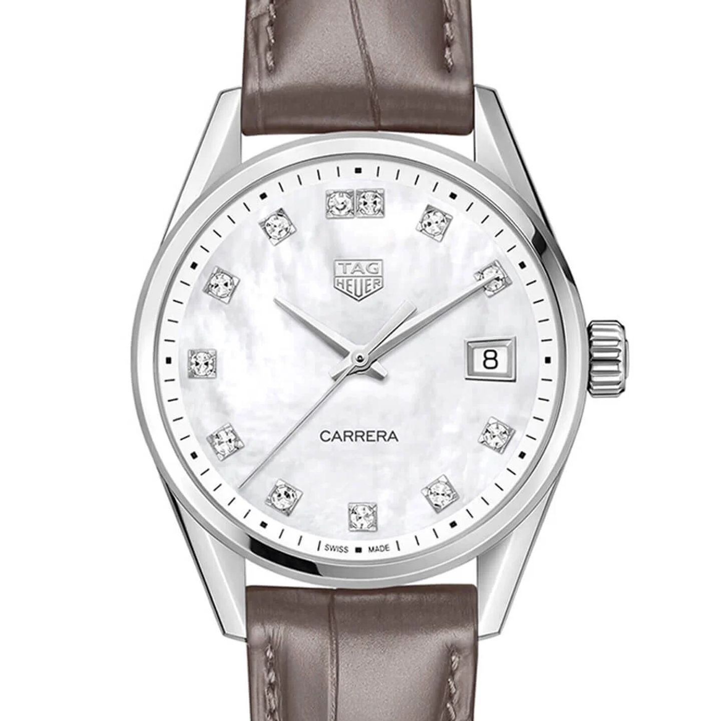 TAG Heuer Carrera Lady WBK1318.FC8258 (2023) - White dial 36 mm Steel case (1/3)