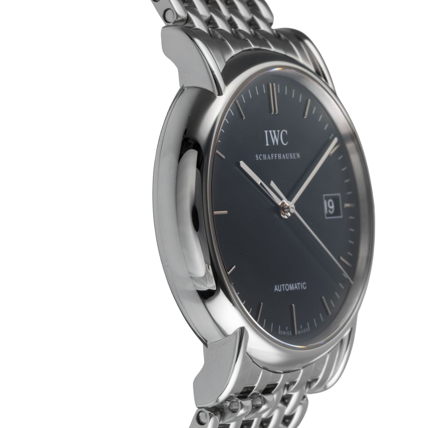 IWC Portofino Automatic IW353306 (Onbekend (willekeurig serienummer)) - Zwart wijzerplaat 38mm Staal (7/8)