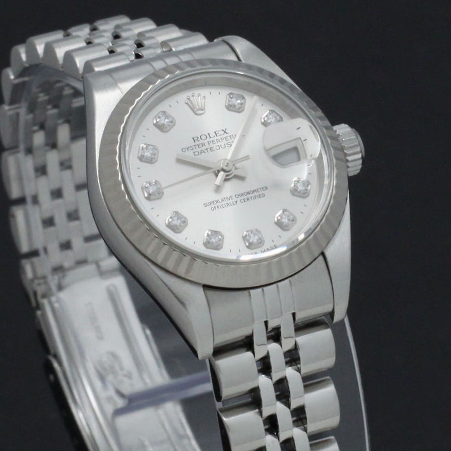 Rolex Lady-Datejust 79174 (2001) - Zilver wijzerplaat 26mm Staal (6/7)