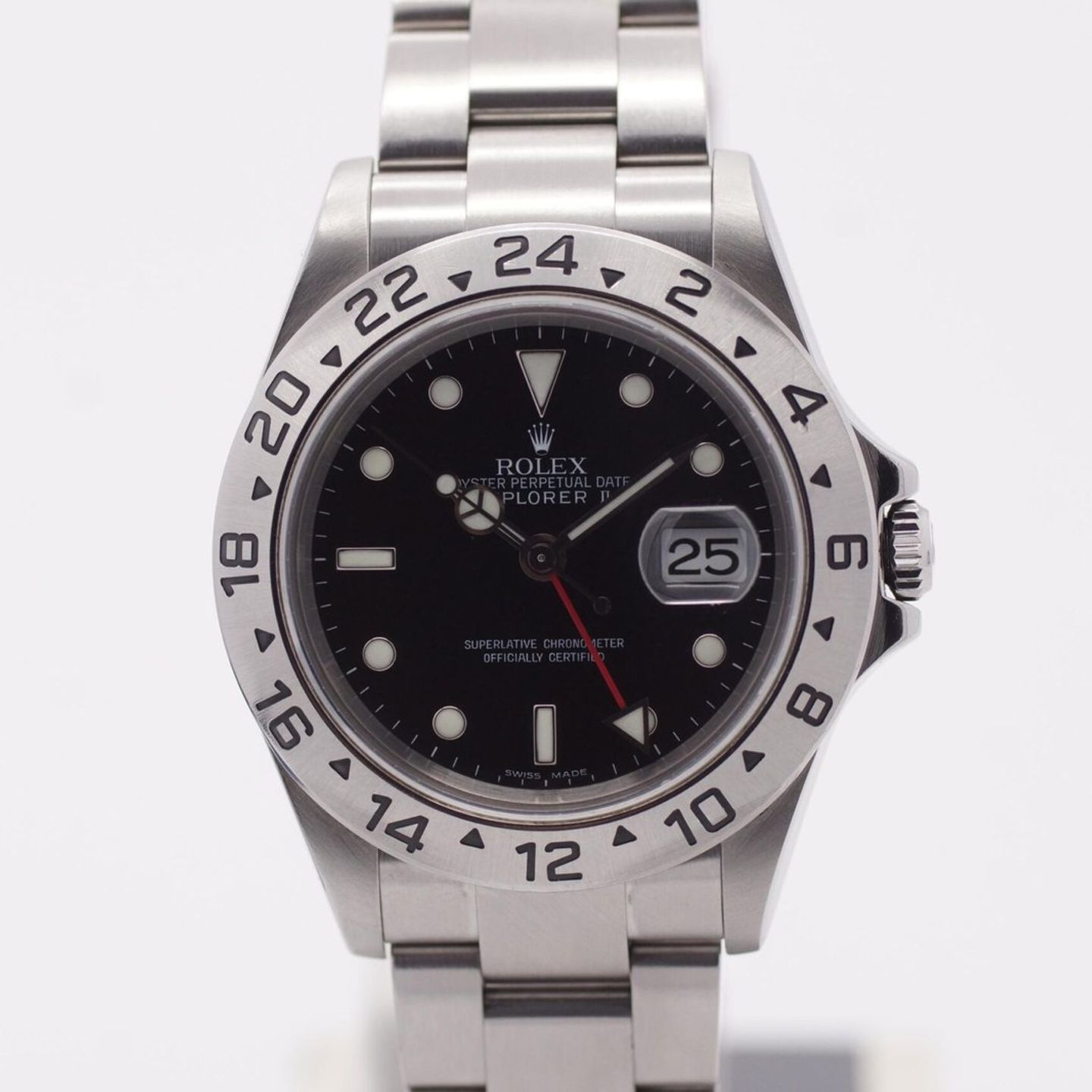 Rolex Explorer II 16570 (2003) - Zwart wijzerplaat 40mm Staal (2/8)