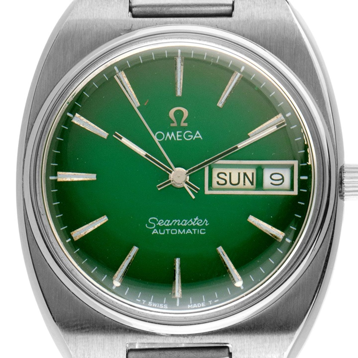 Omega Seamaster 166.0213.1 (1977) - Groen wijzerplaat 40mm Staal (1/8)