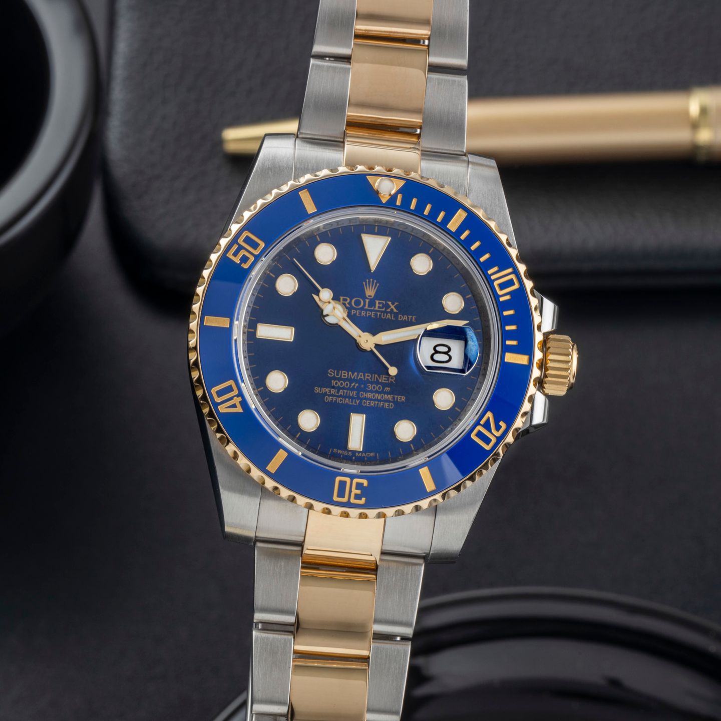 Rolex Submariner Date 116613LB (Onbekend (willekeurig serienummer)) - Blauw wijzerplaat 40mm Goud/Staal (3/8)