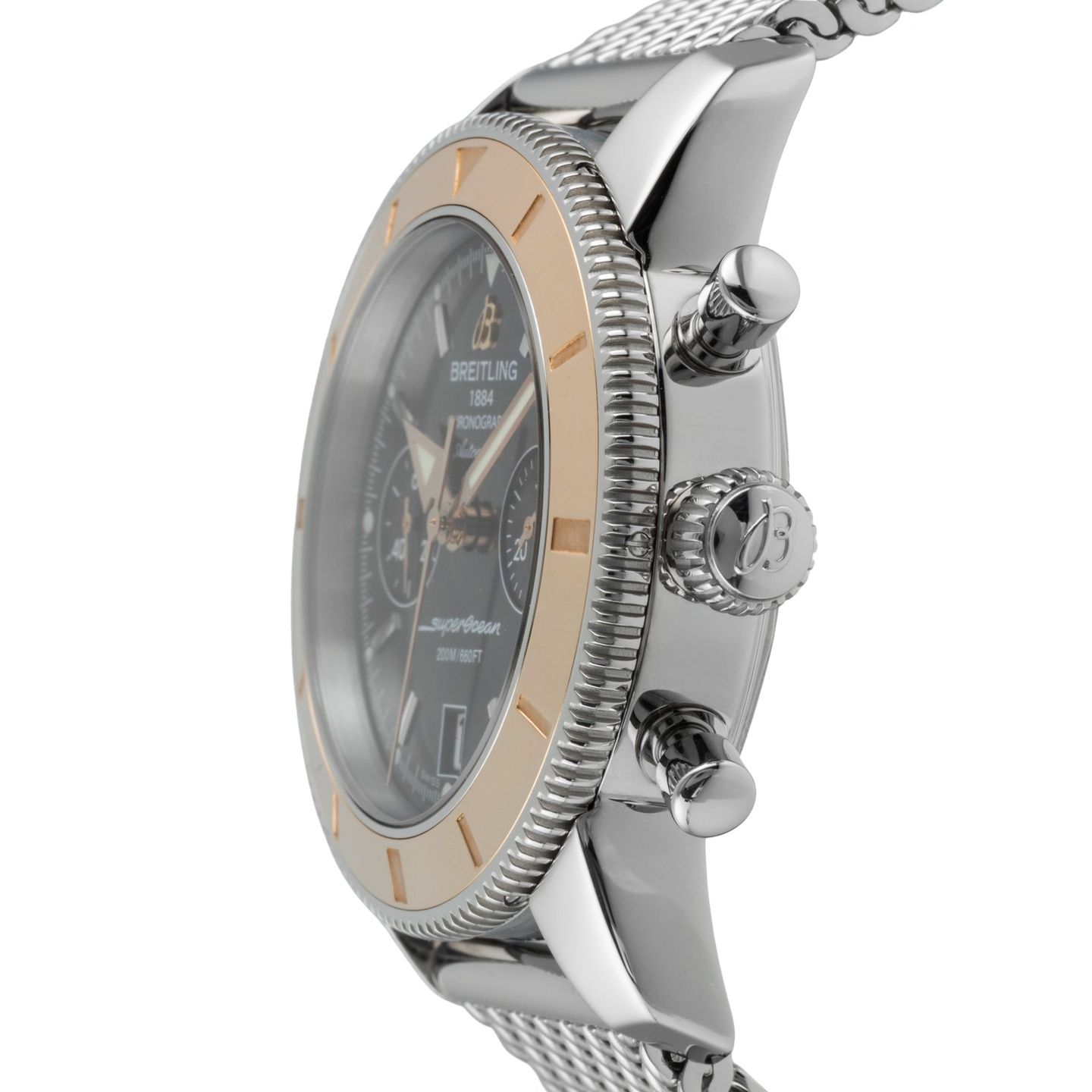 Breitling Superocean Heritage Chronograph U23370 (2012) - Black dial 44 mm Gold/Steel case (6/8)