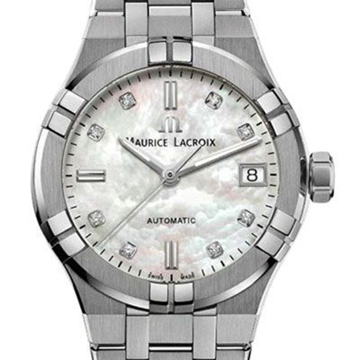Maurice Lacroix Aikon AI6006-SS002-170-1 (2023) - Pearl dial 35 mm Steel case (1/2)