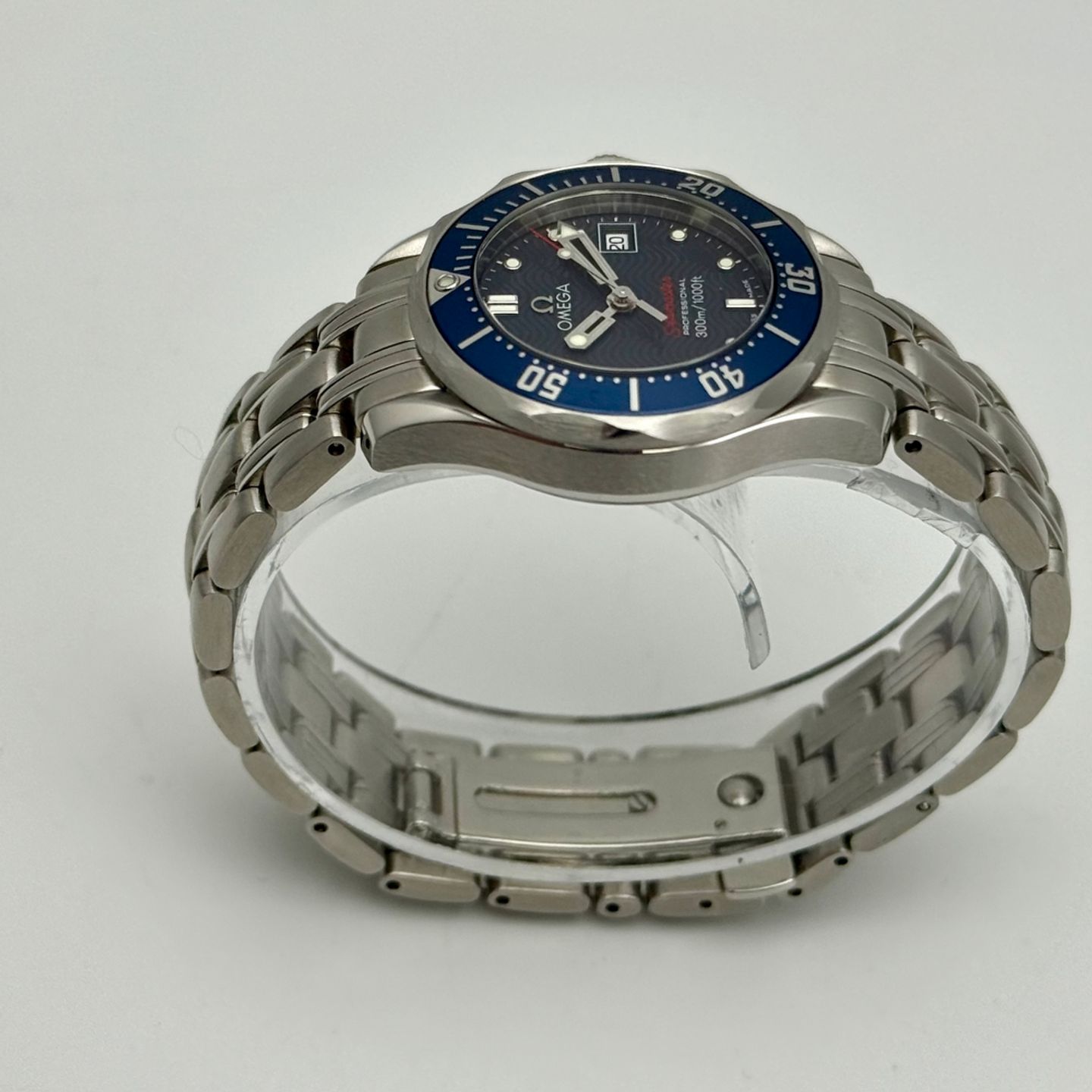 Omega Seamaster Diver 300 M 2224.80.00 (2010) - Blue dial 28 mm Steel case (7/8)