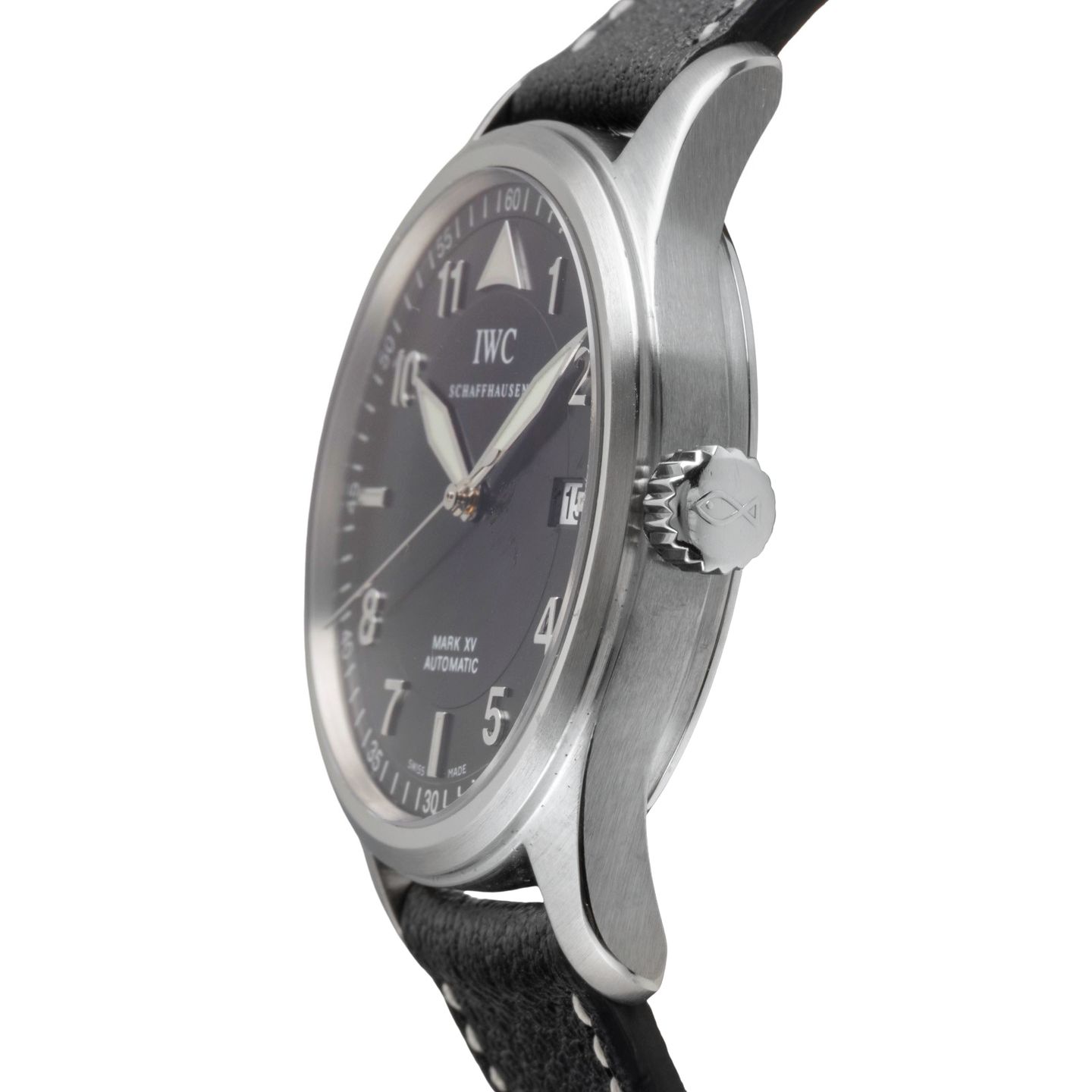 IWC Pilot Mark IW325311 (Unknown (random serial)) - Black dial 38 mm Steel case (6/8)