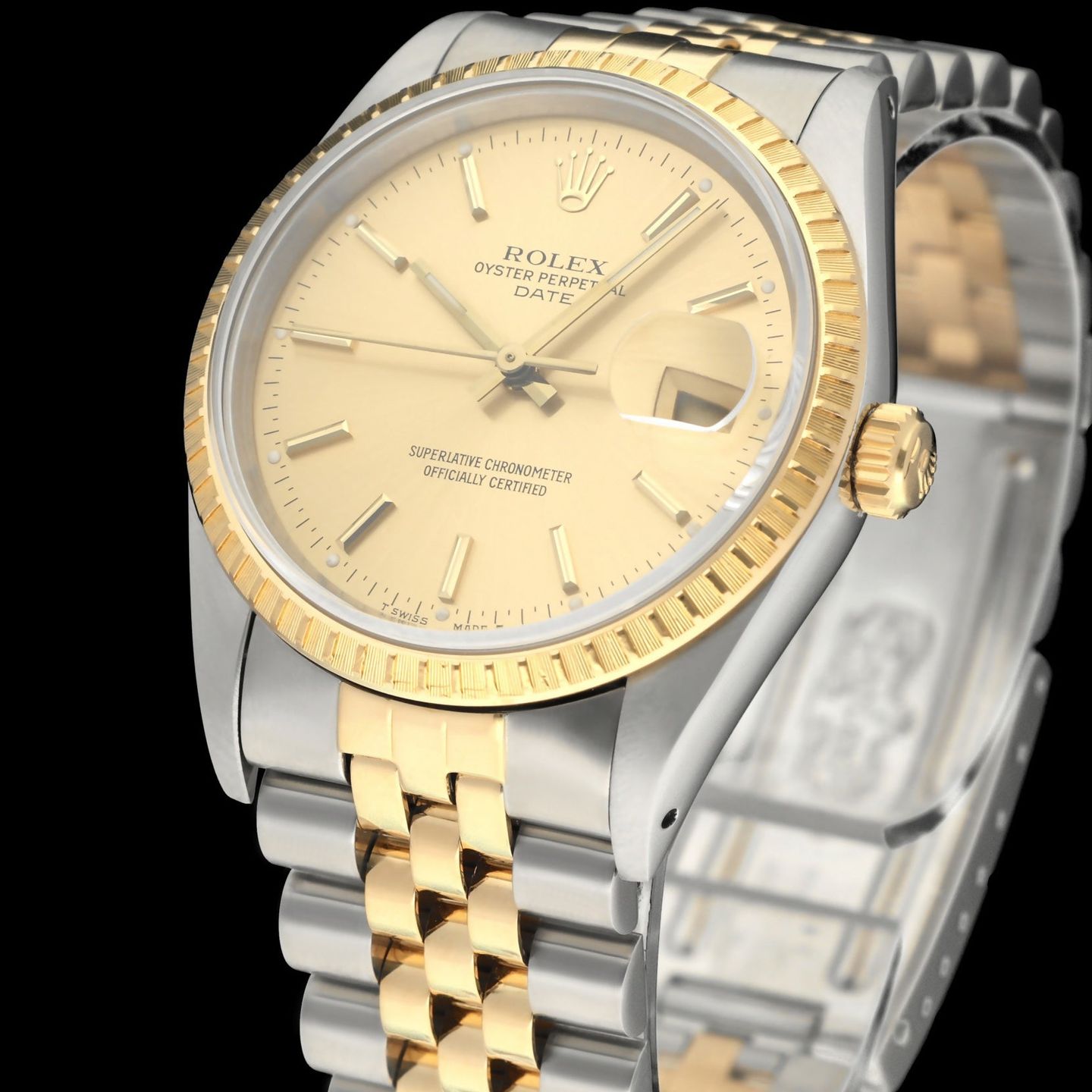 Rolex Oyster Perpetual Date 15223 (1989) - 34mm Goud/Staal (7/8)