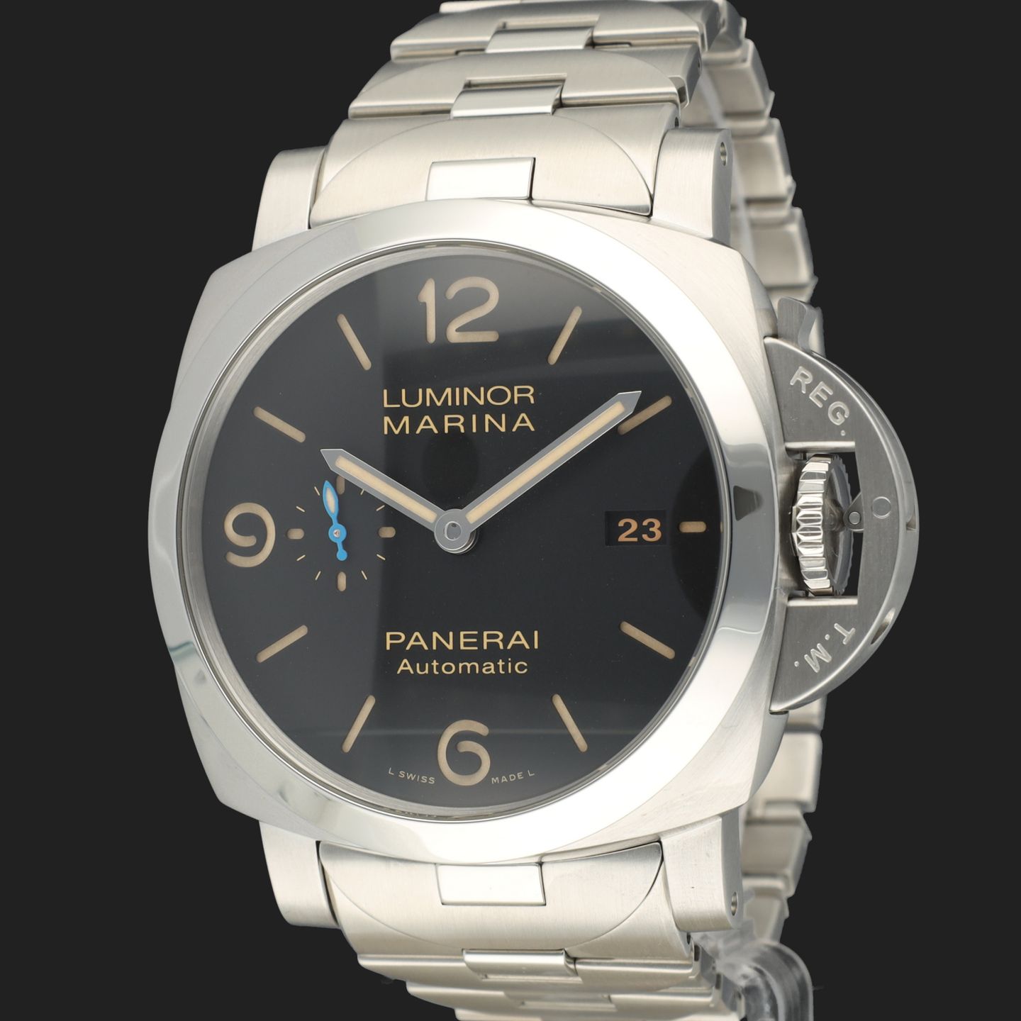 Panerai Luminor Marina 1950 3 Days Automatic PAM00723 (2019) - Zwart wijzerplaat 44mm Staal (1/8)