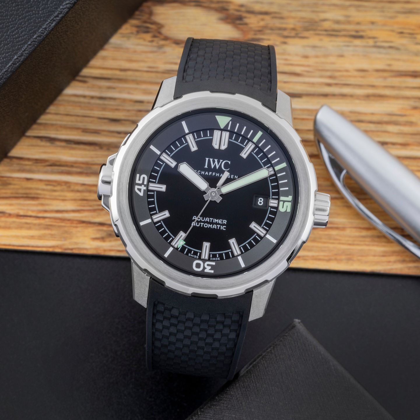 IWC Aquatimer Automatic IW329002 (Unknown (random serial)) - Black dial 42 mm Steel case (1/8)