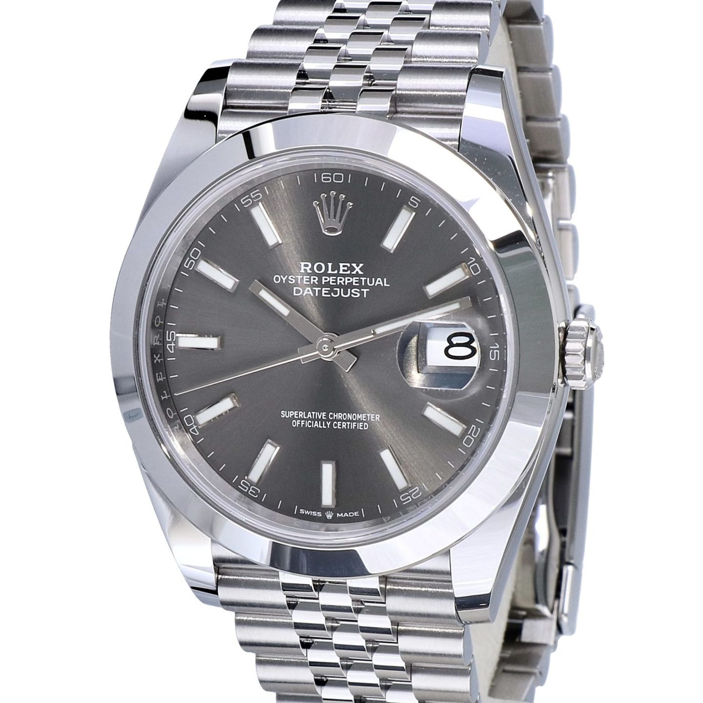 Rolex Datejust 41 126300 (2022) - Grey dial 41 mm Steel case (1/8)