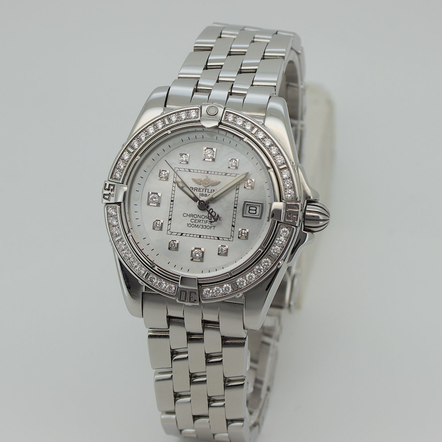 Breitling Cockpit Lady A71356 (2004) - White dial 32 mm Steel case (2/8)