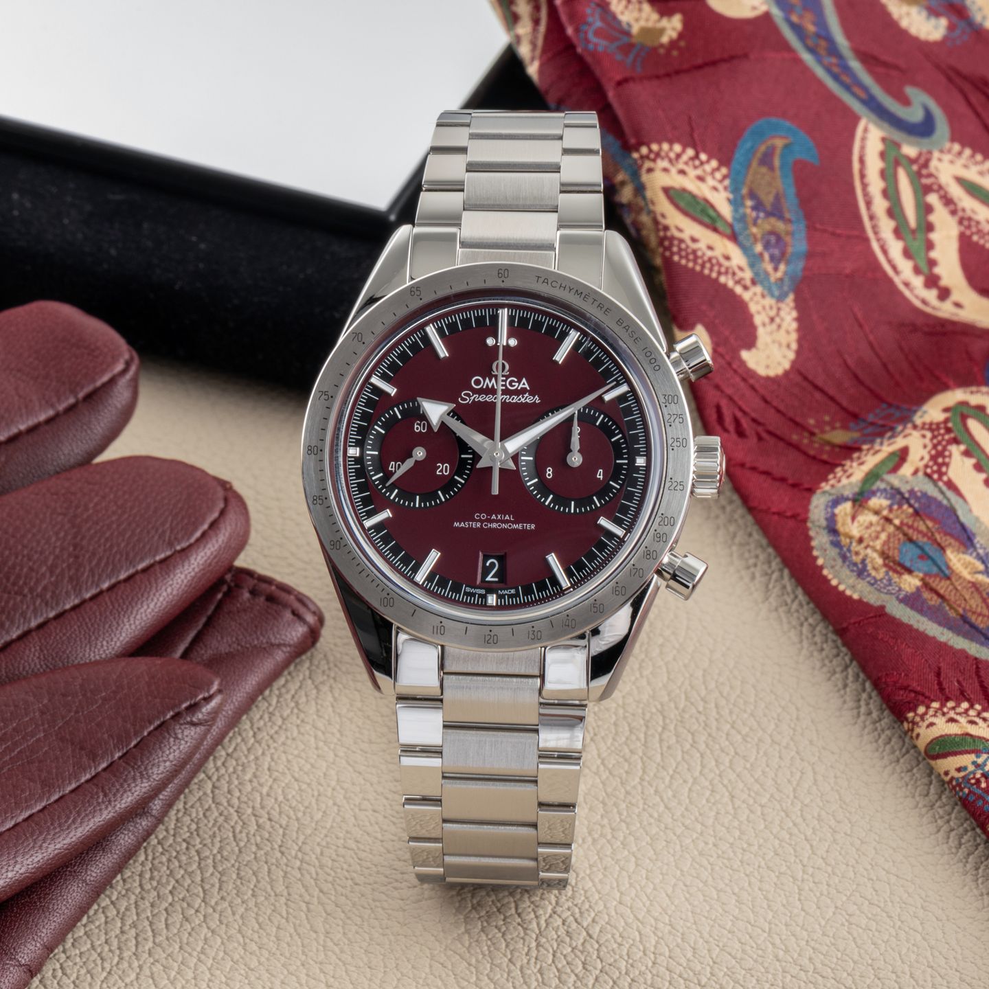 Omega Speedmaster '57 332.10.41.51.11.001 (Onbekend (willekeurig serienummer)) - Rood wijzerplaat 41mm Staal (1/8)