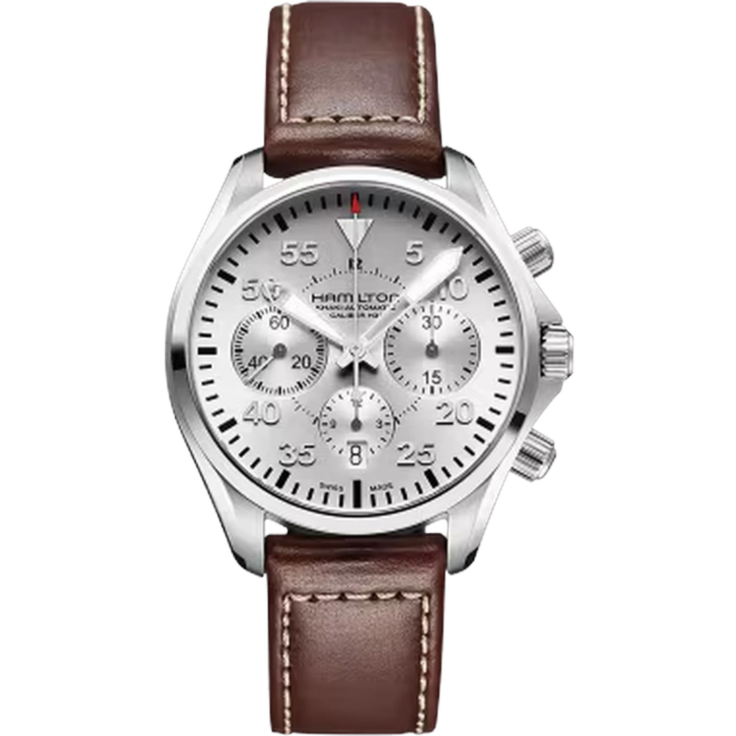 Hamilton Khaki Pilot H64666555 (2025) - Zilver wijzerplaat 42mm Staal (1/1)
