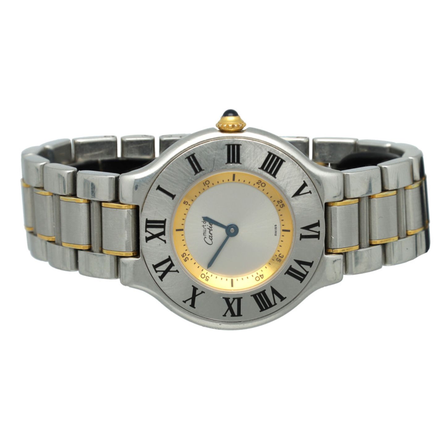 Cartier 21 Must de Cartier 1330 (1990) - Zilver wijzerplaat 31mm Goud/Staal (5/6)