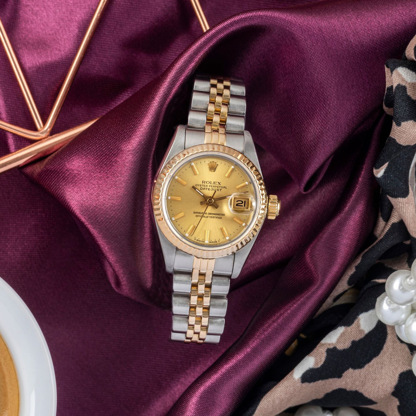 Rolex Lady-Datejust 69173 (Unknown (random serial)) - 26 mm Gold/Steel case (1/8)