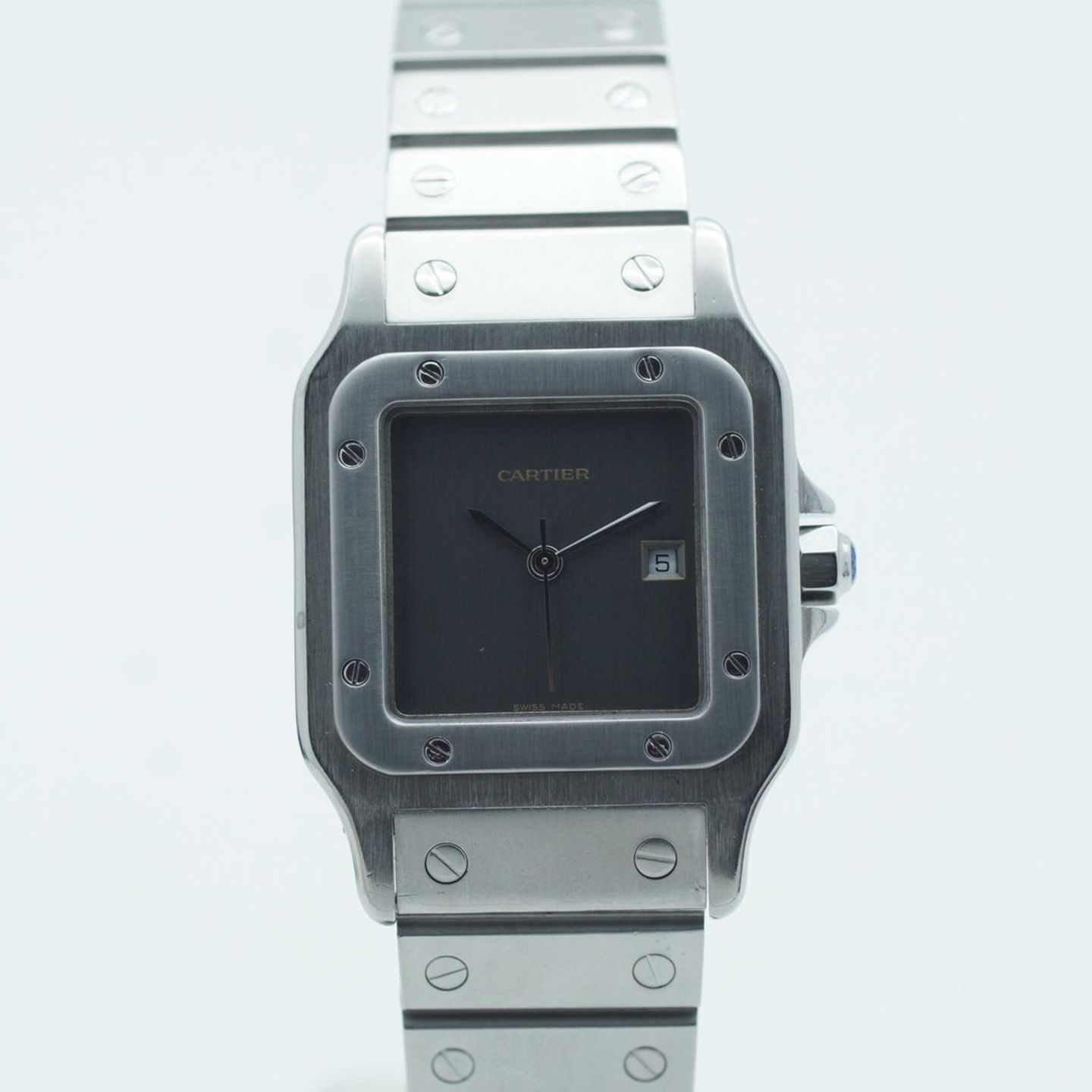 Cartier Santos 2960 (1990) - Wit wijzerplaat 29mm Staal (2/8)