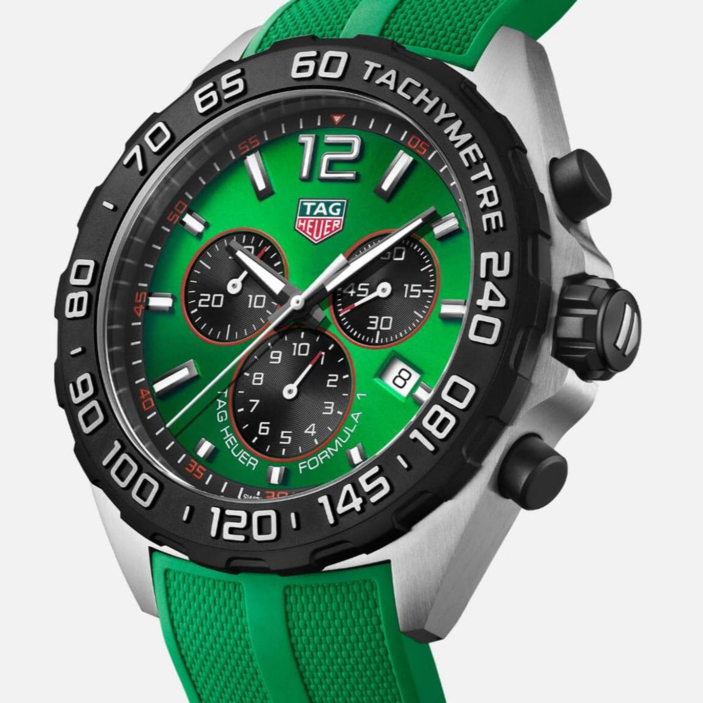 TAG Heuer Formula 1 Quartz CAZ101AP.FT8056 (2025) - Groen wijzerplaat 43mm Staal (1/8)