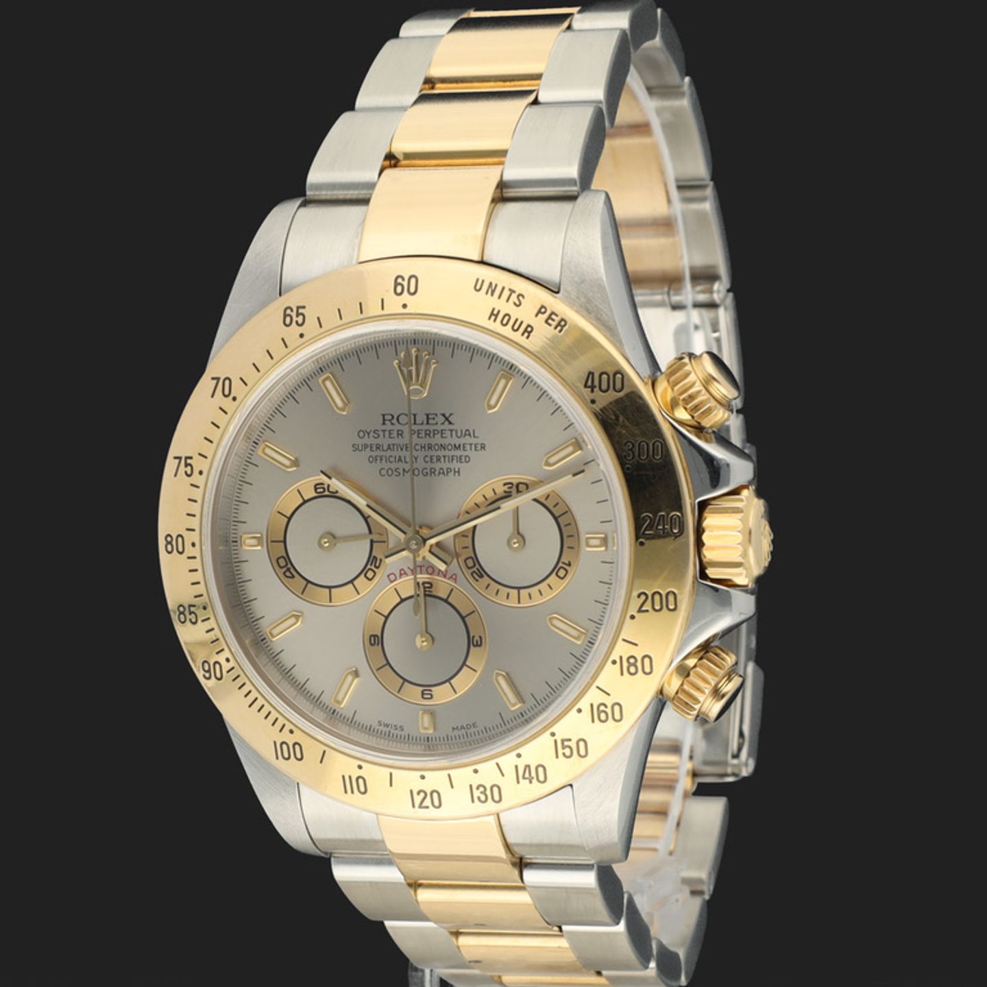 Rolex Daytona 16523 (1999) - Grijs wijzerplaat 40mm Goud/Staal (1/8)