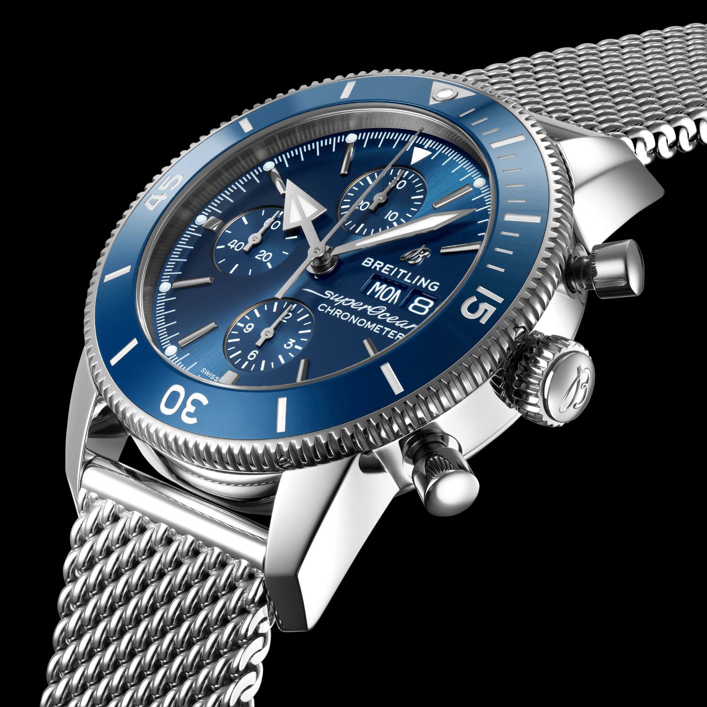 Breitling Superocean Heritage II Chronograph A13313161C1A1 (2024) - Blue dial 44 mm Steel case (2/5)