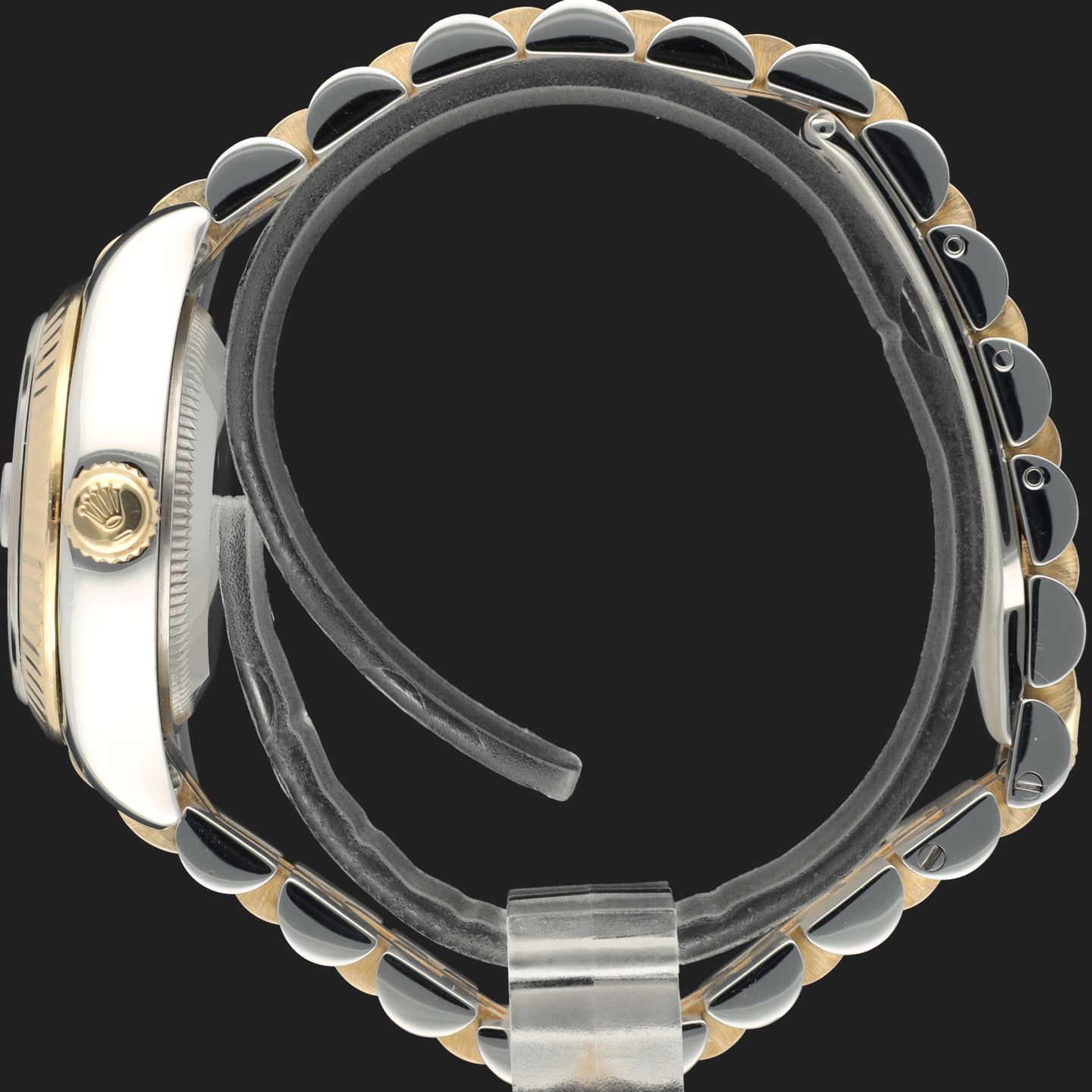 Rolex Lady-Datejust 179173 (2012) - Blue dial 26 mm Gold/Steel case (7/8)