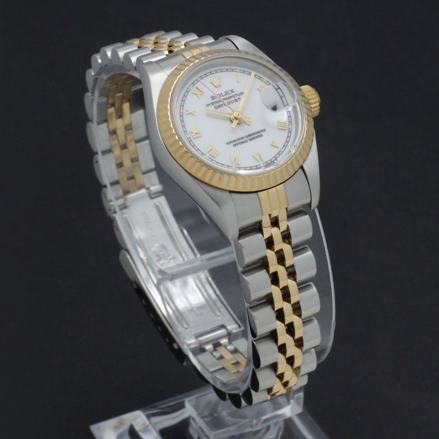 Rolex Lady-Datejust 69173 (1996) - White dial 26 mm Gold/Steel case (6/7)