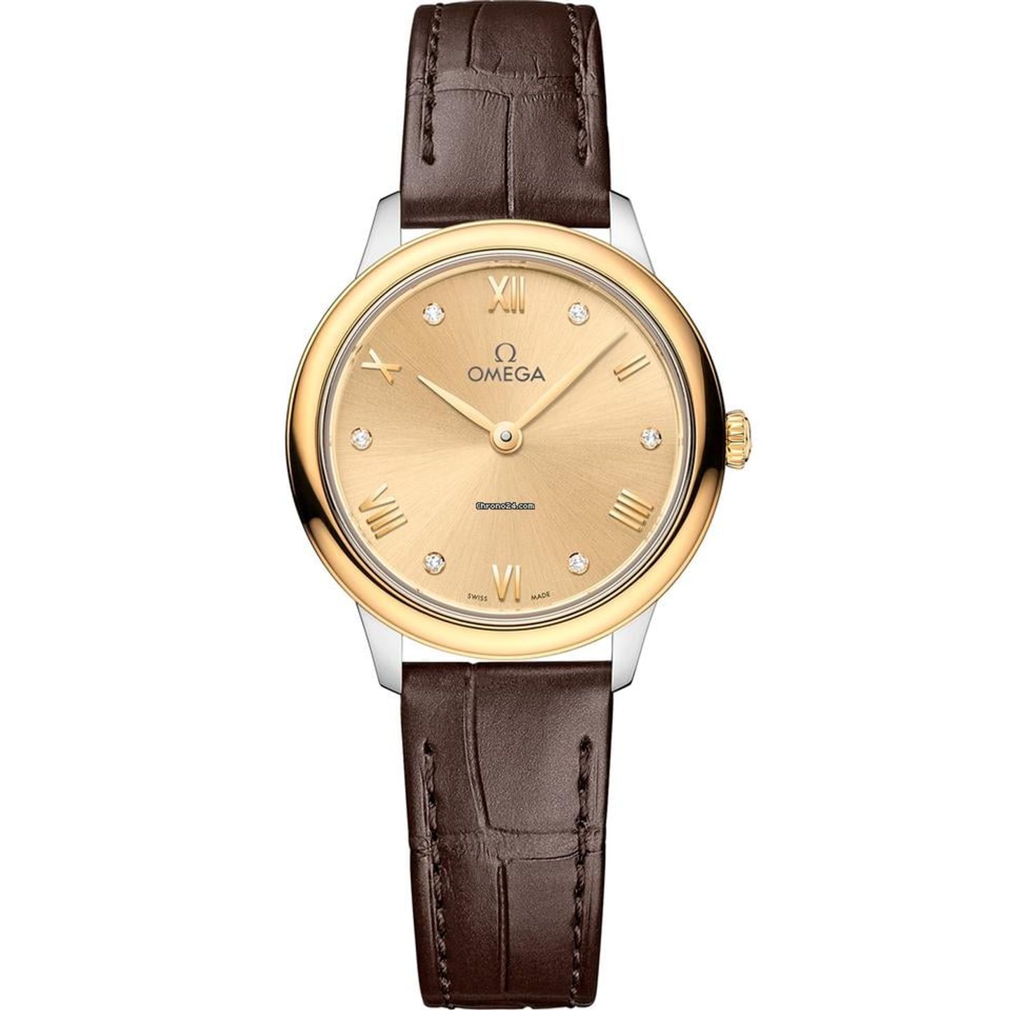 Omega De Ville 434.23.28.60.58.001 (2024) - Champagne dial 28 mm Gold/Steel case (1/1)