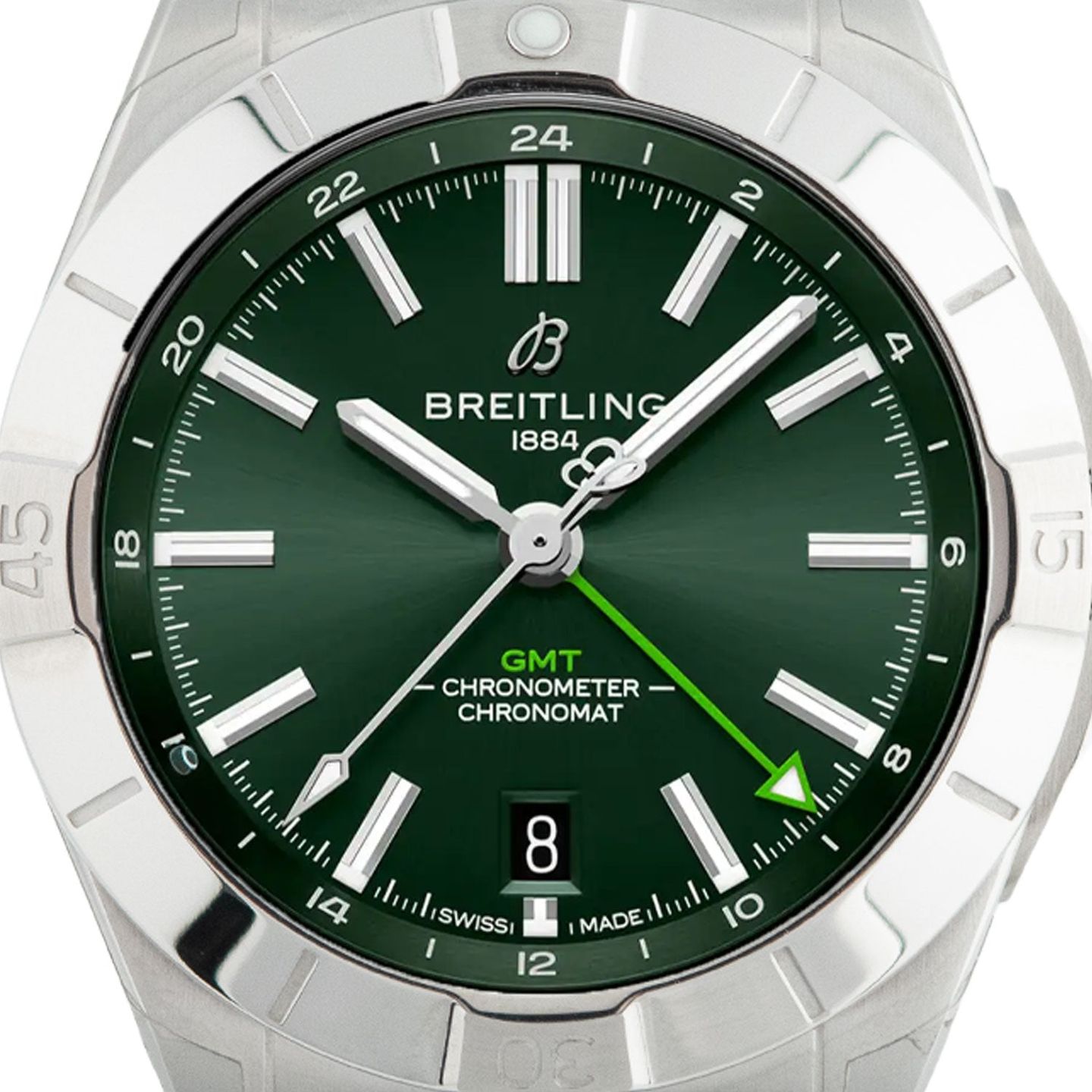 Breitling Chronomat GMT P323981A1L1A1 (2025) - Green dial 40 mm Steel case (2/5)