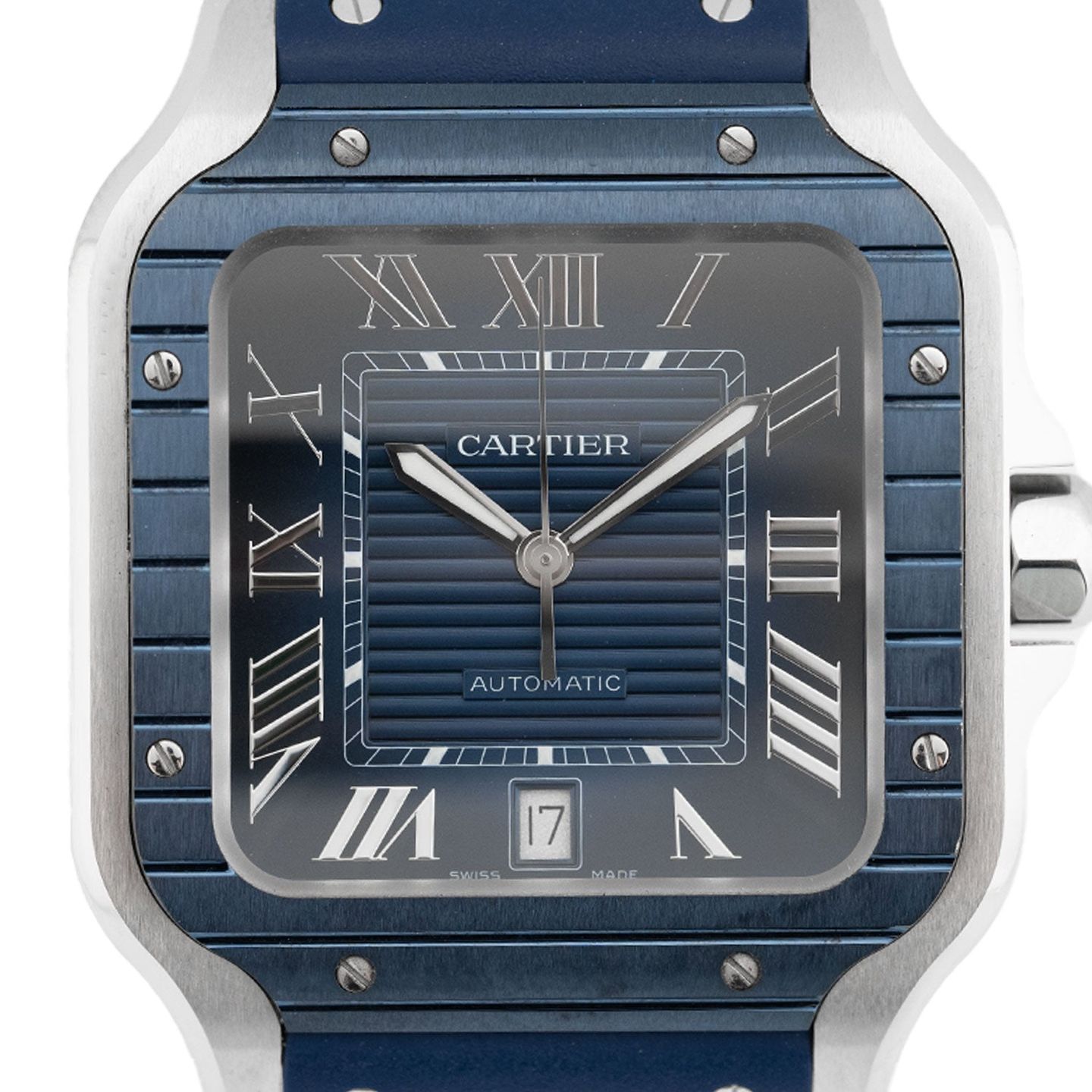 Cartier Santos WSSA0048 (2022) - Blue dial 40 mm Steel case (2/5)