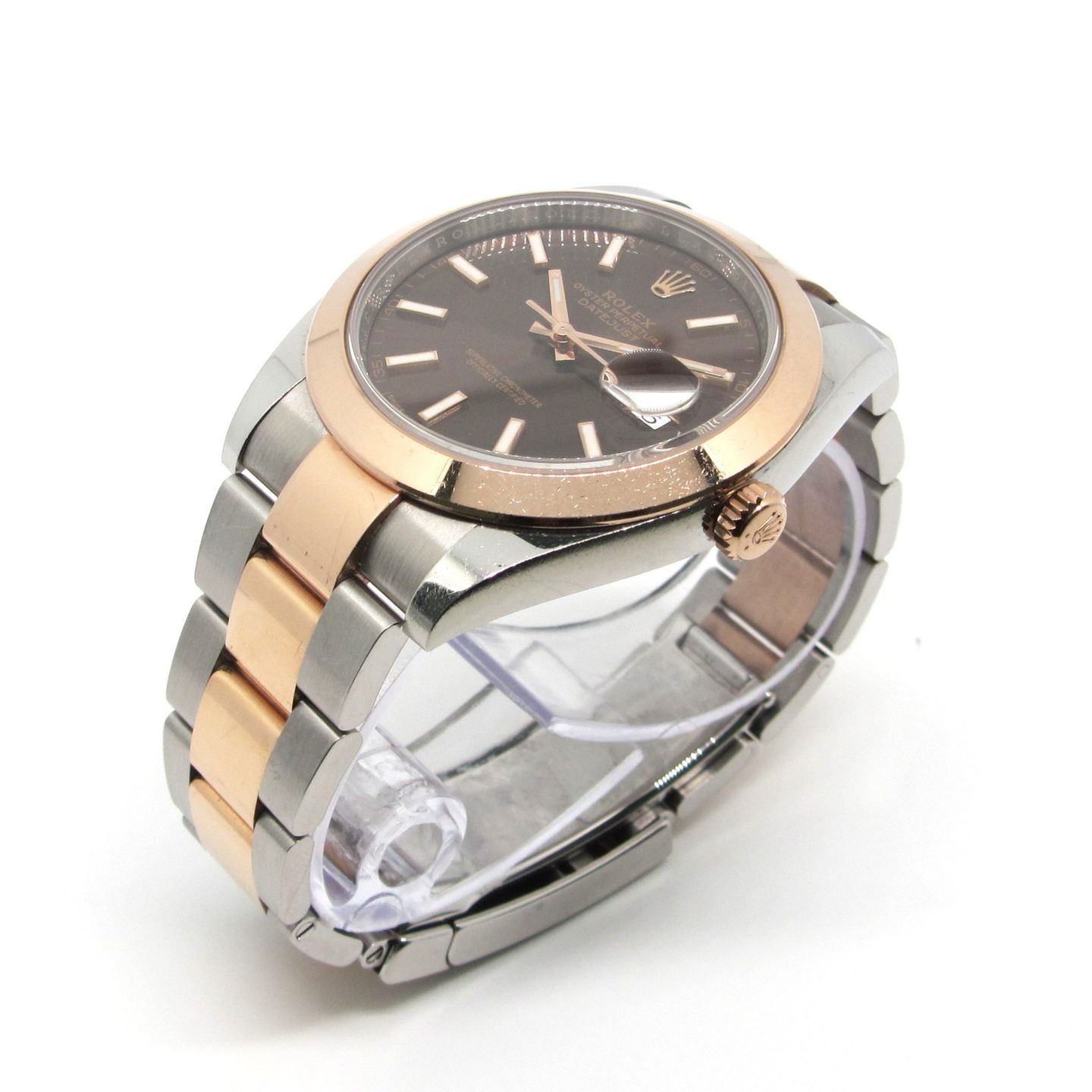 Rolex Datejust 41 126301 (2016) - Brown dial 41 mm Gold/Steel case (3/6)
