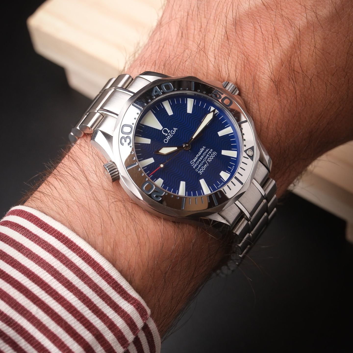 Omega Seamaster Diver 300 M 2255.80.00 (Unknown (random serial)) - Blue dial 41 mm Steel case (3/16)