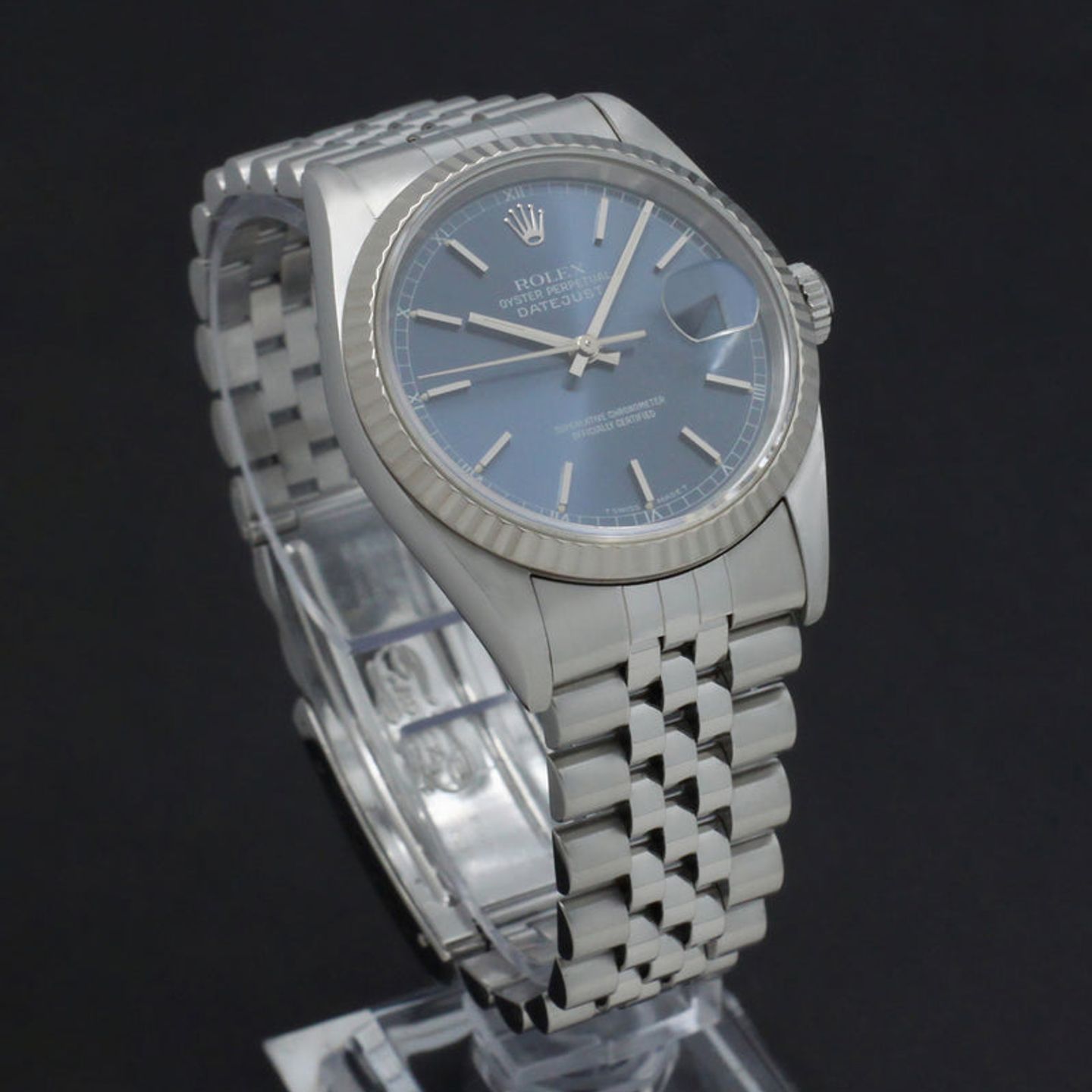 Rolex Datejust 36 16234 (1996) - Blue dial 36 mm Steel case (5/8)