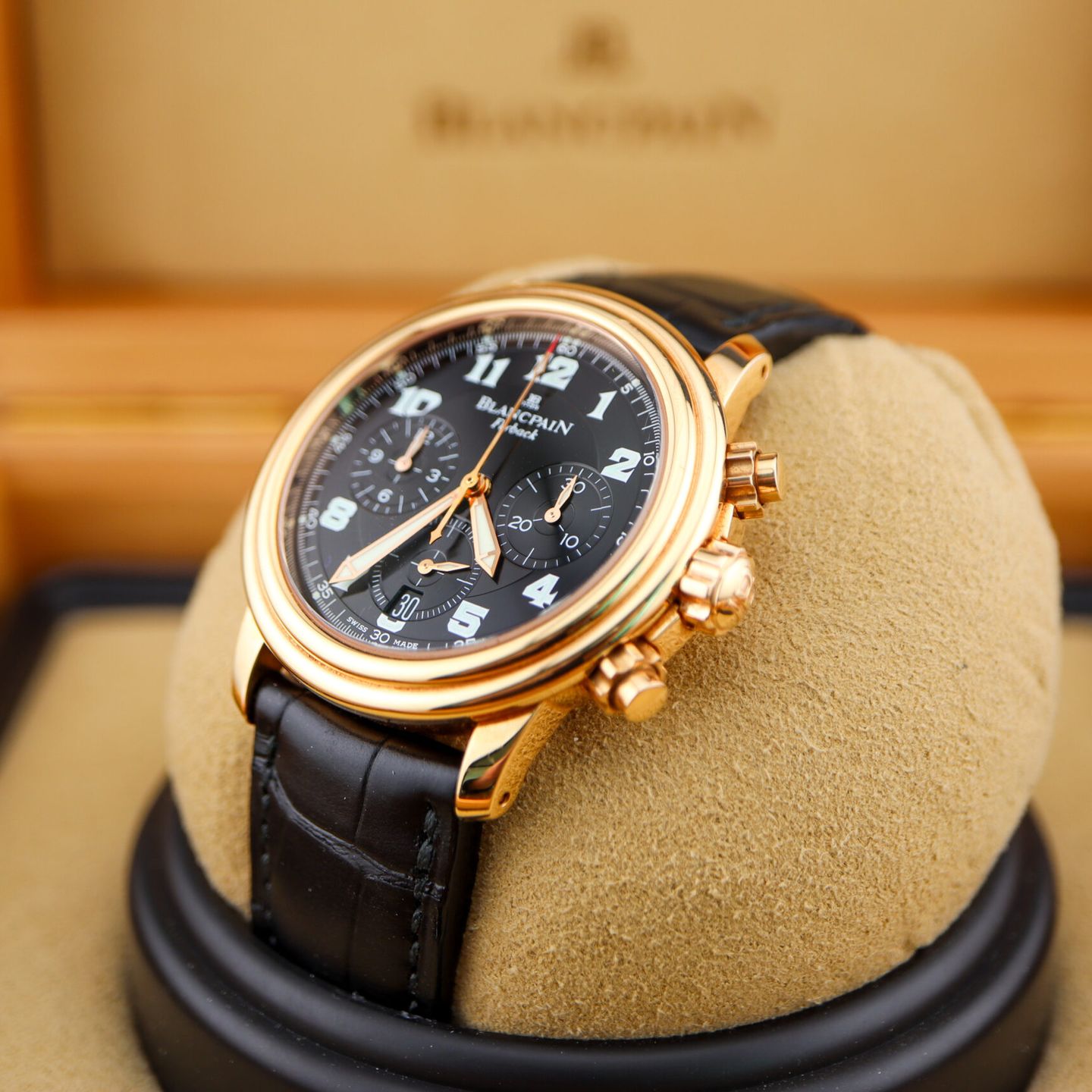 Blancpain Léman Fly-Back 2185F (1999) - Zwart wijzerplaat 39mm (3/8)