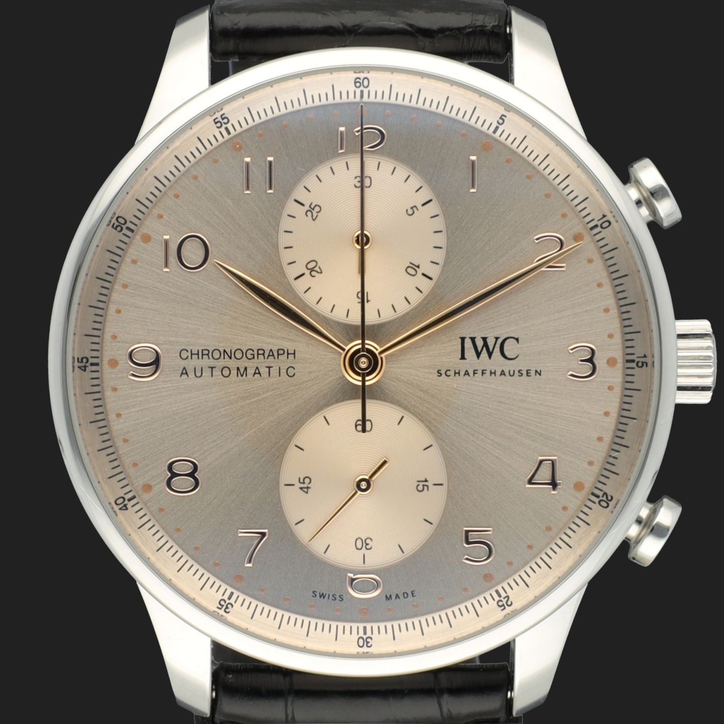 IWC Portuguese Chronograph IW371624 (2025) - Grey dial 41 mm Steel case (2/8)