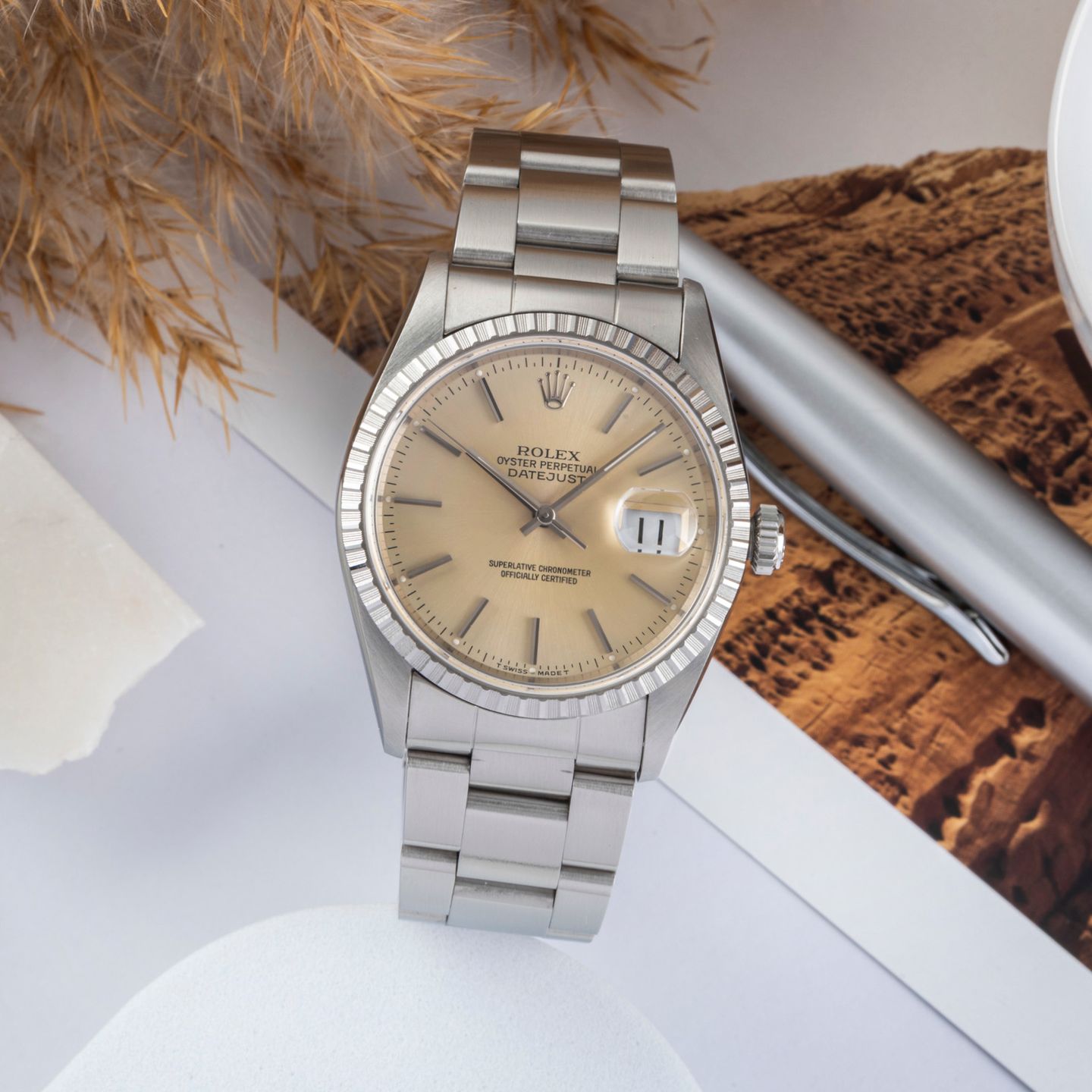 Rolex Datejust 36 16220 (Onbekend (willekeurig serienummer)) - 36mm Staal (1/8)