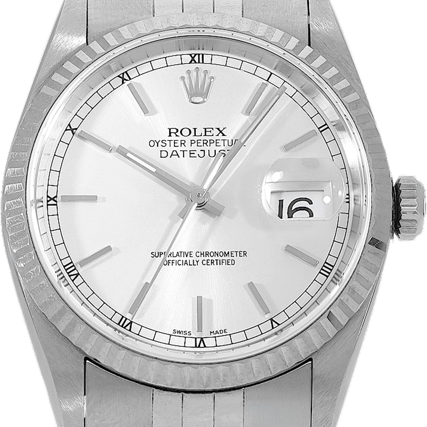 Rolex Datejust 36 16234 (2002) - Wit wijzerplaat 36mm Staal (2/3)