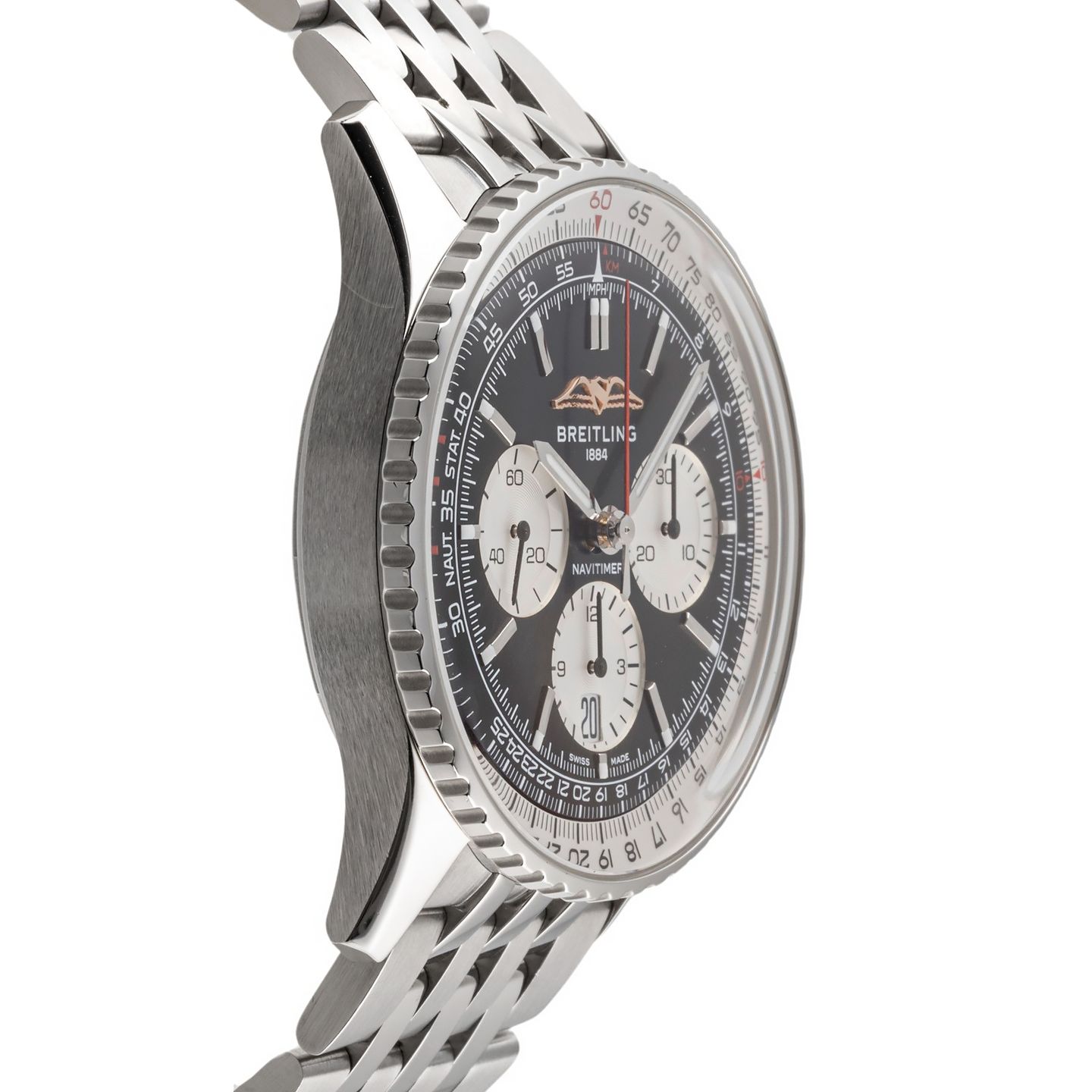 Breitling Navitimer 1 B01 Chronograph AB0138211B1A1 (2021) - Zwart wijzerplaat 43mm Staal (6/8)