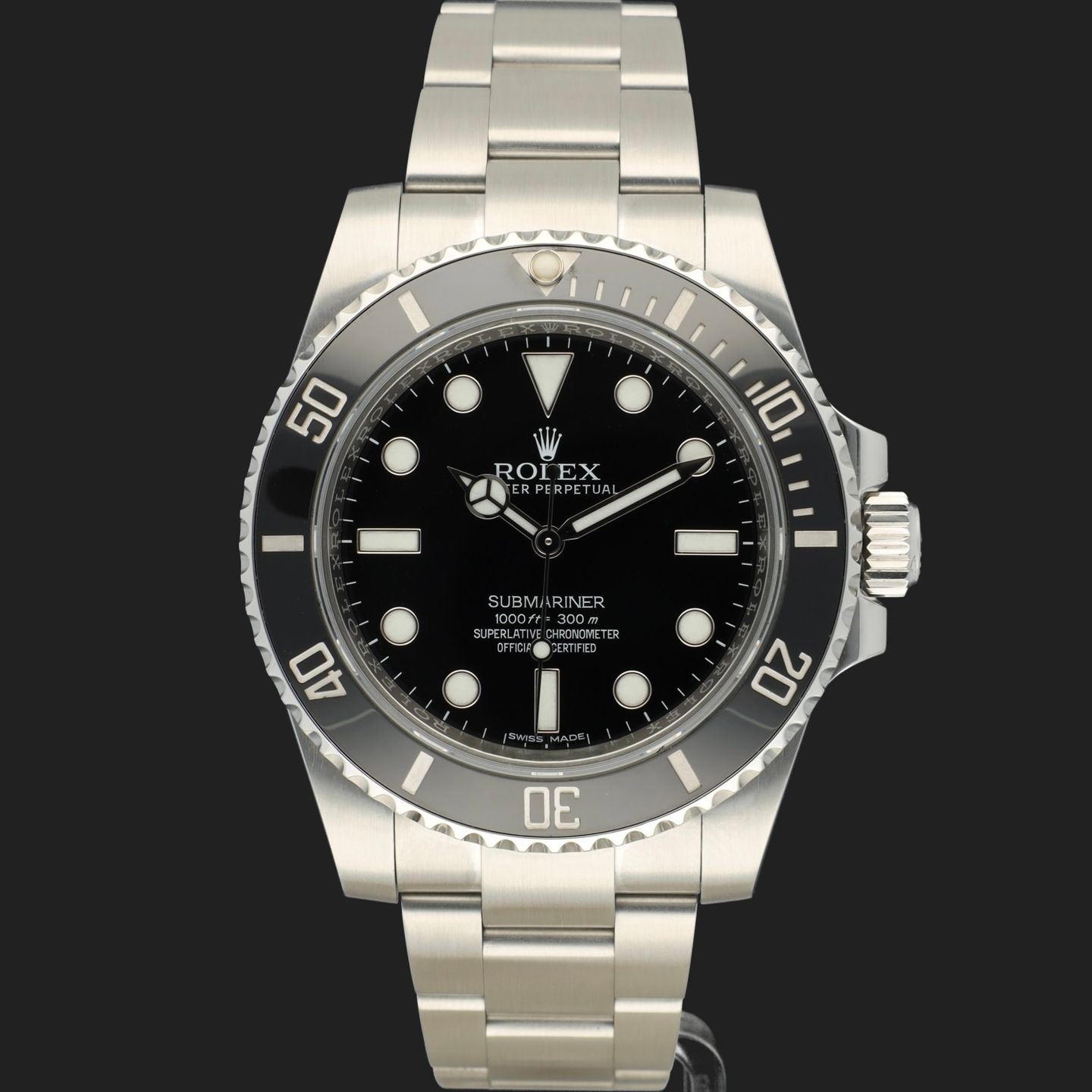 Rolex Submariner No Date 114060 (2017) - Black dial 40 mm Steel case (3/8)