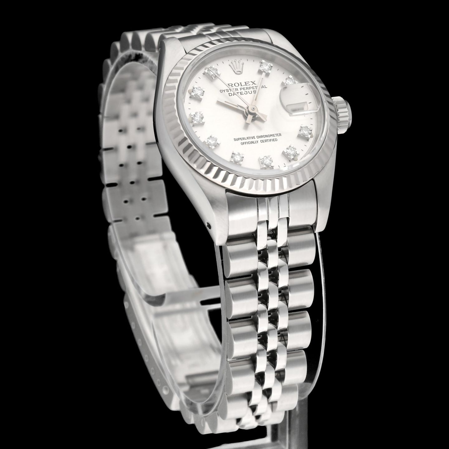 Rolex Lady-Datejust 69174 (1989) - Silver dial 26 mm Steel case (5/8)